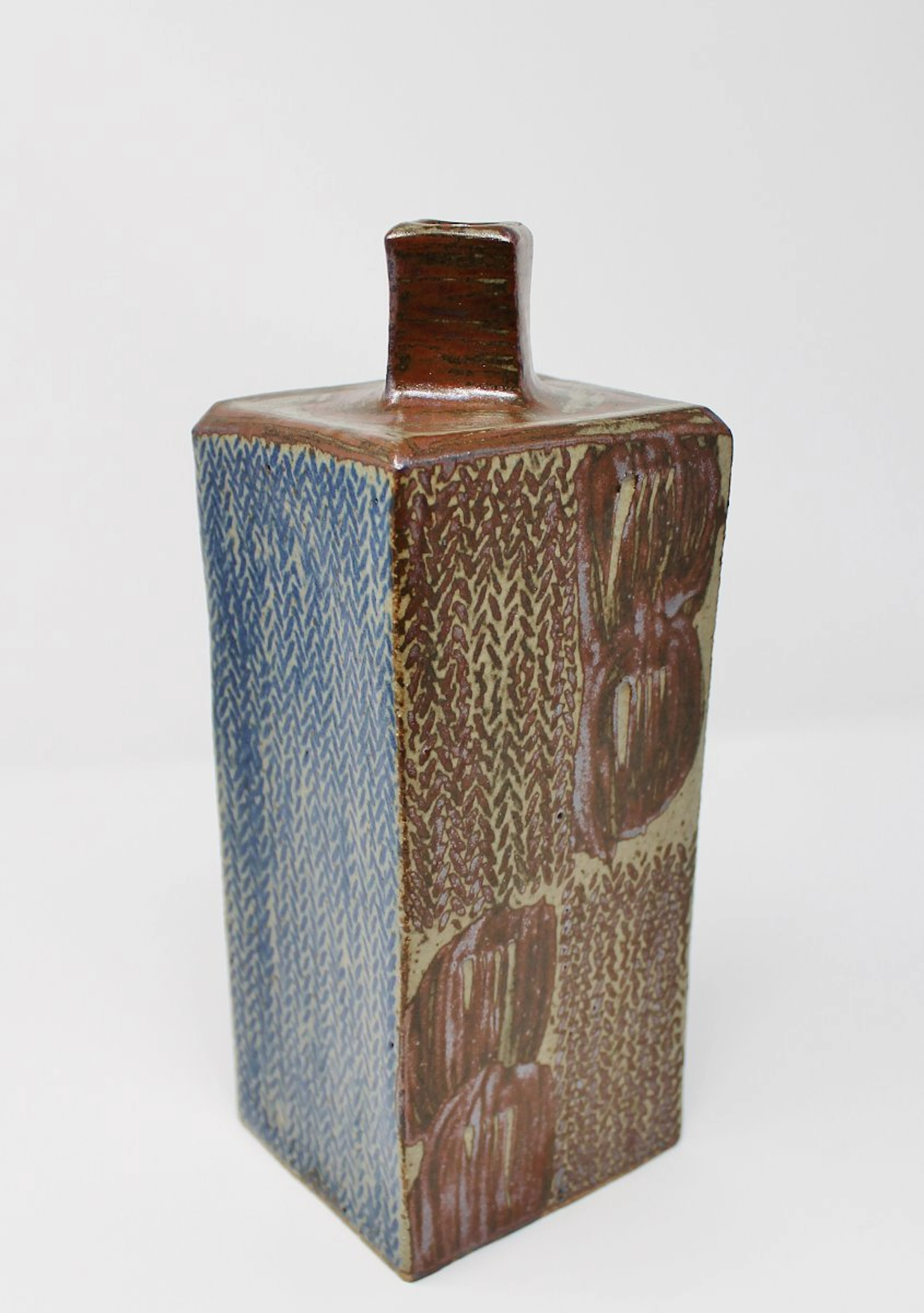 Squared bottle vase by William Plumptre