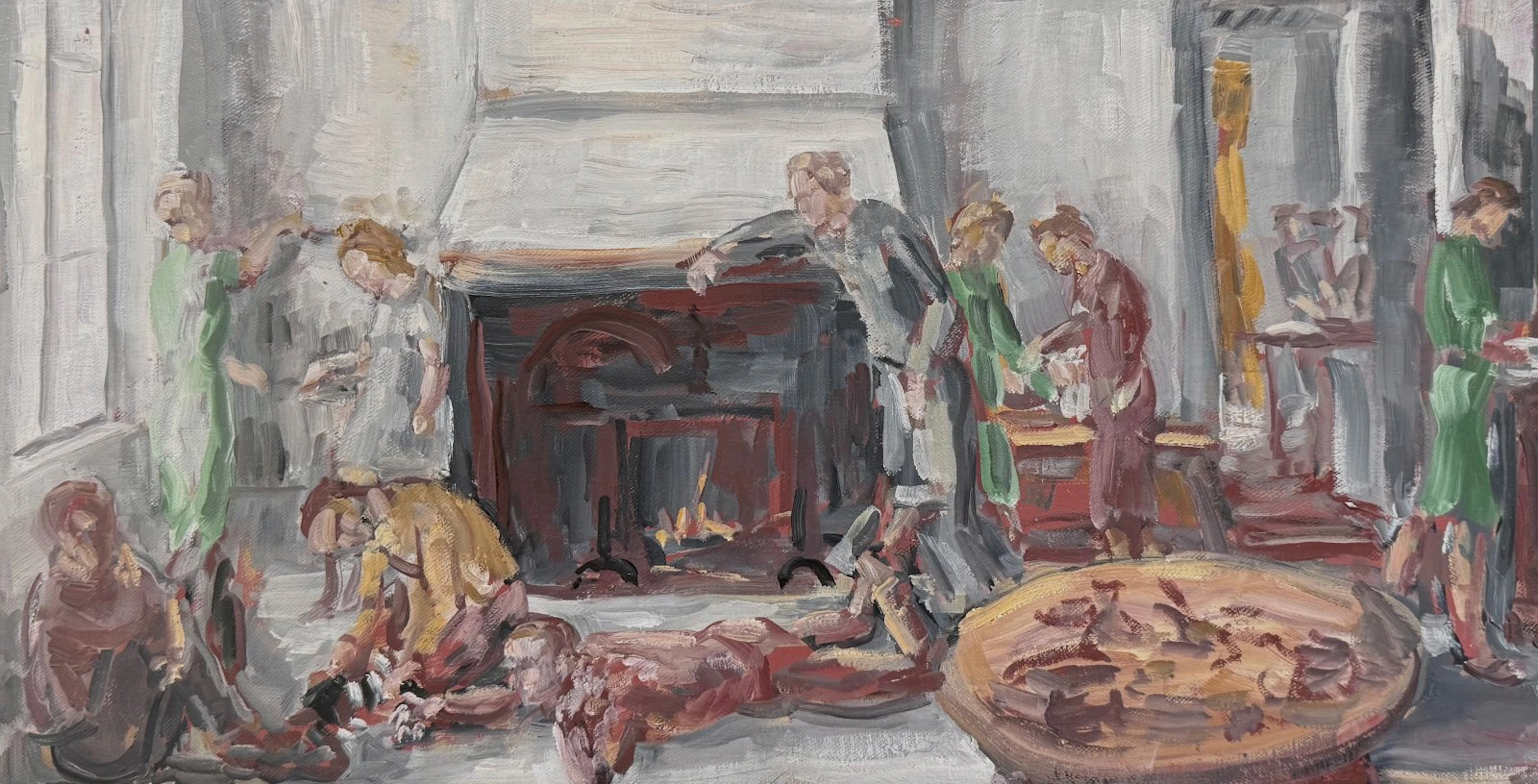 Christmas at Kaymos - 1993 by John Lessore