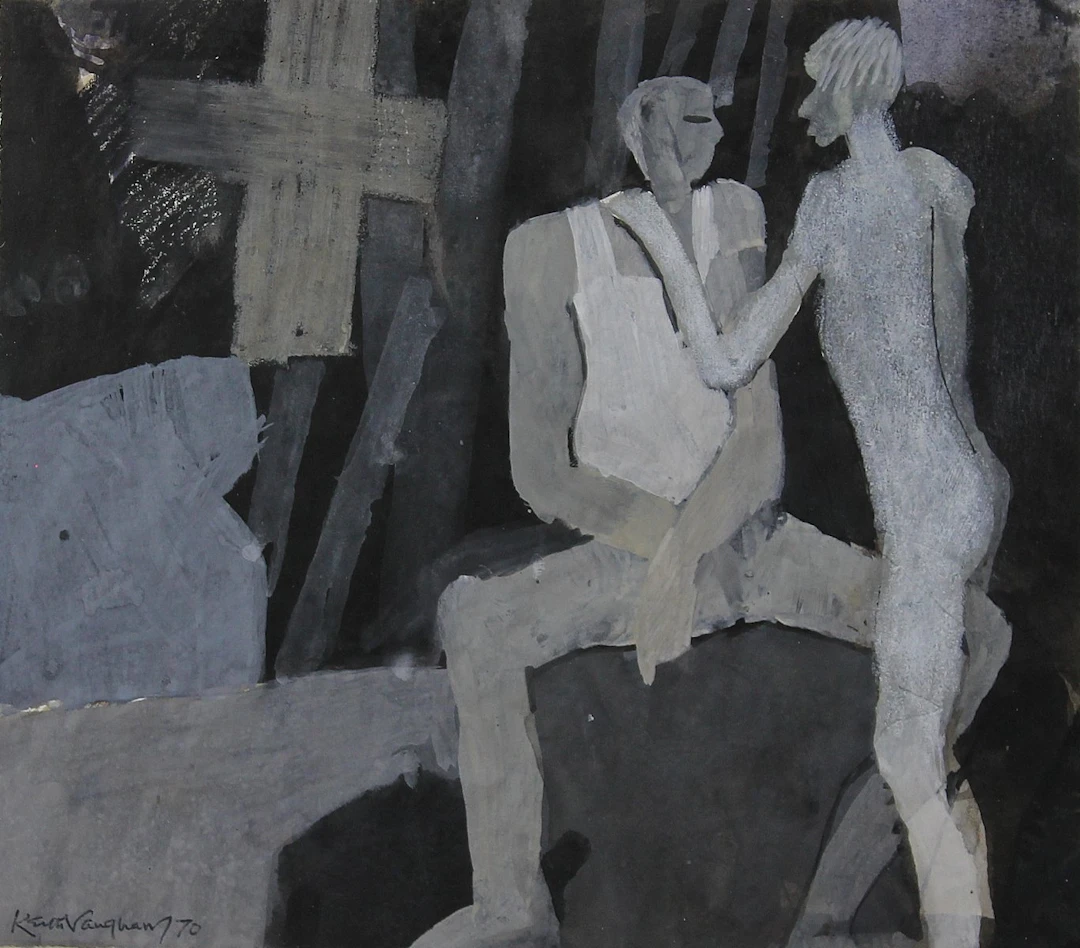 Two figures - 1970 by Keith Vaughan