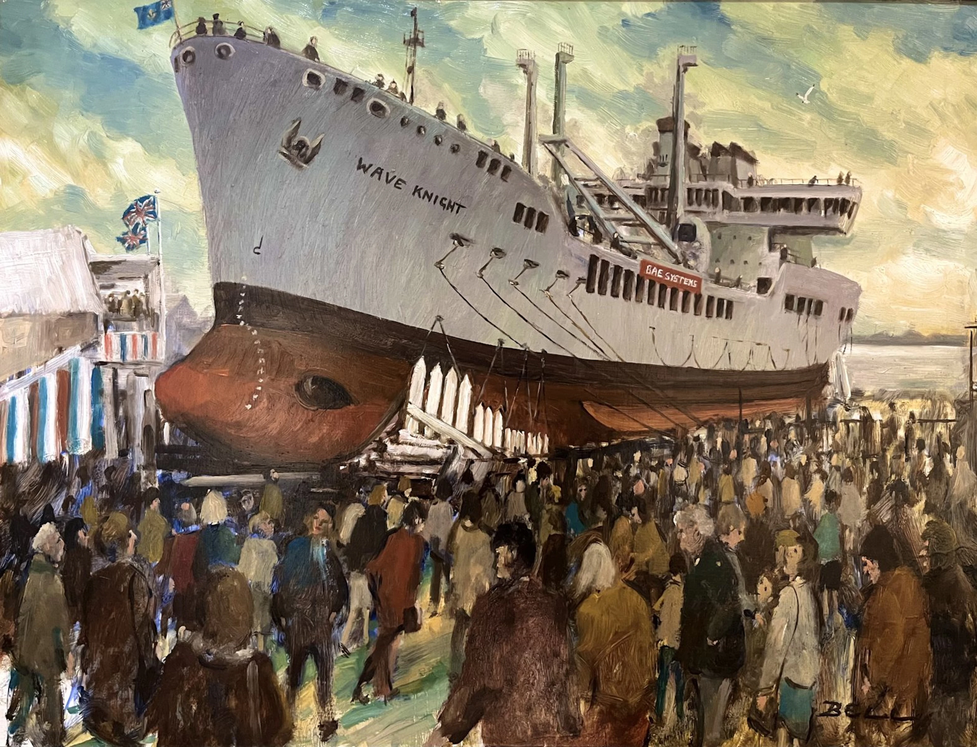 Launch of Wave Knight, Barrow by Bill Bell