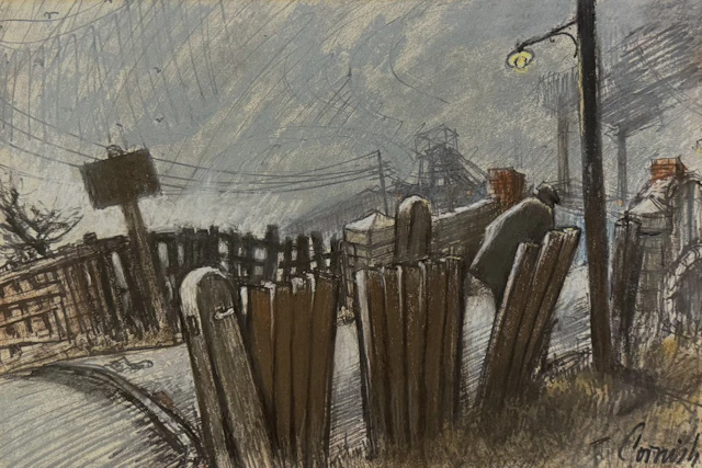 Pit Road with Bridge circa 1965 by Norman Cornish