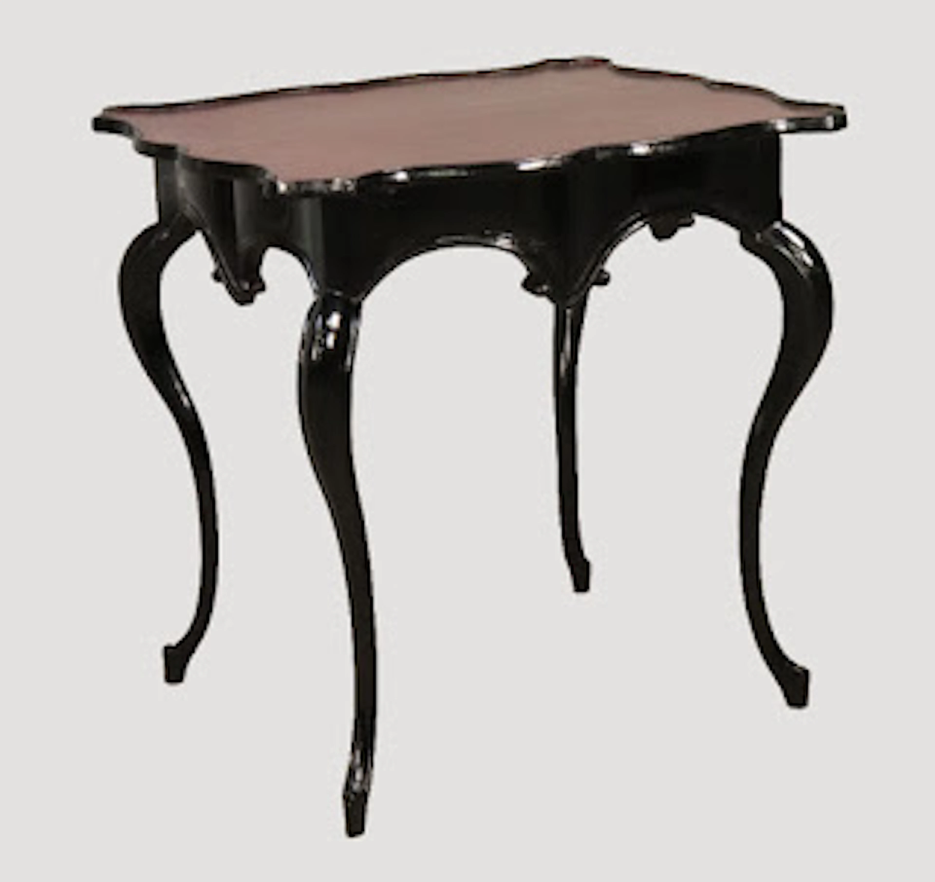 Table "en Cabaret" en bois laqué