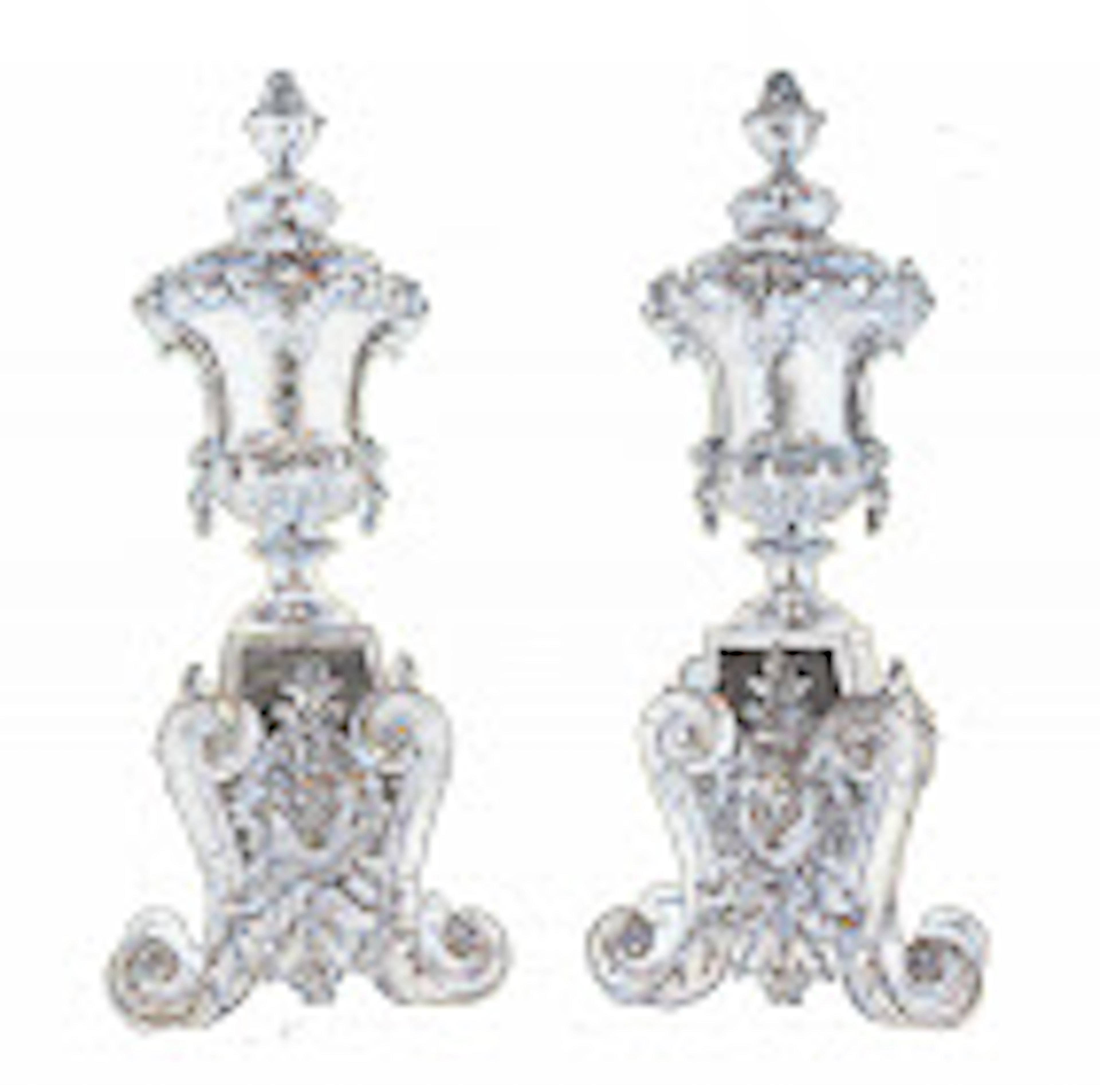 Paire de Chenets "aux Vases"