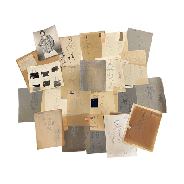 A collection of fashion house documentation in 25 envelopes. - Lot 83