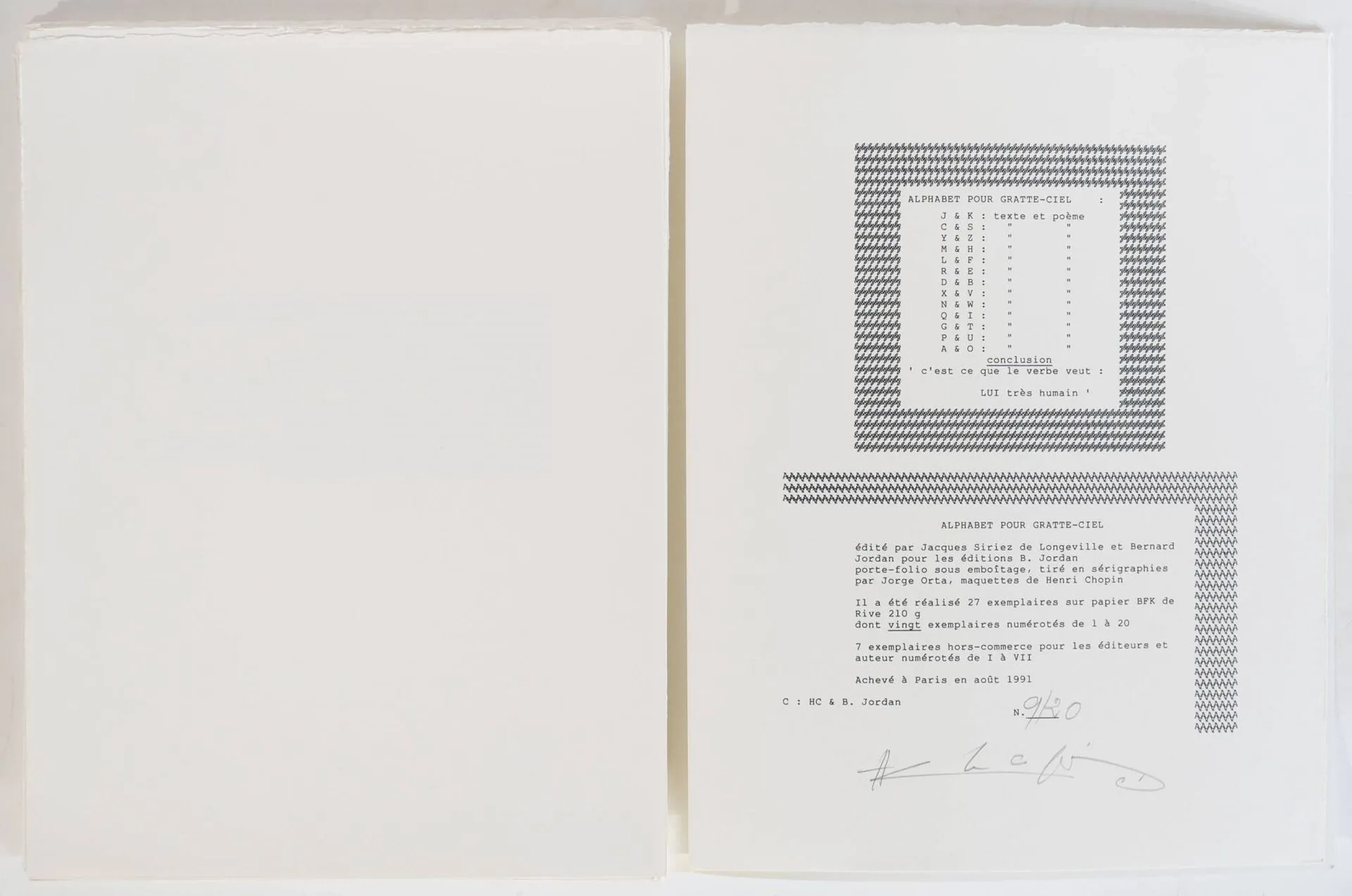 CHOPIN (Henri). L'alphabet latin : quelques possibles : livr - Lot 158