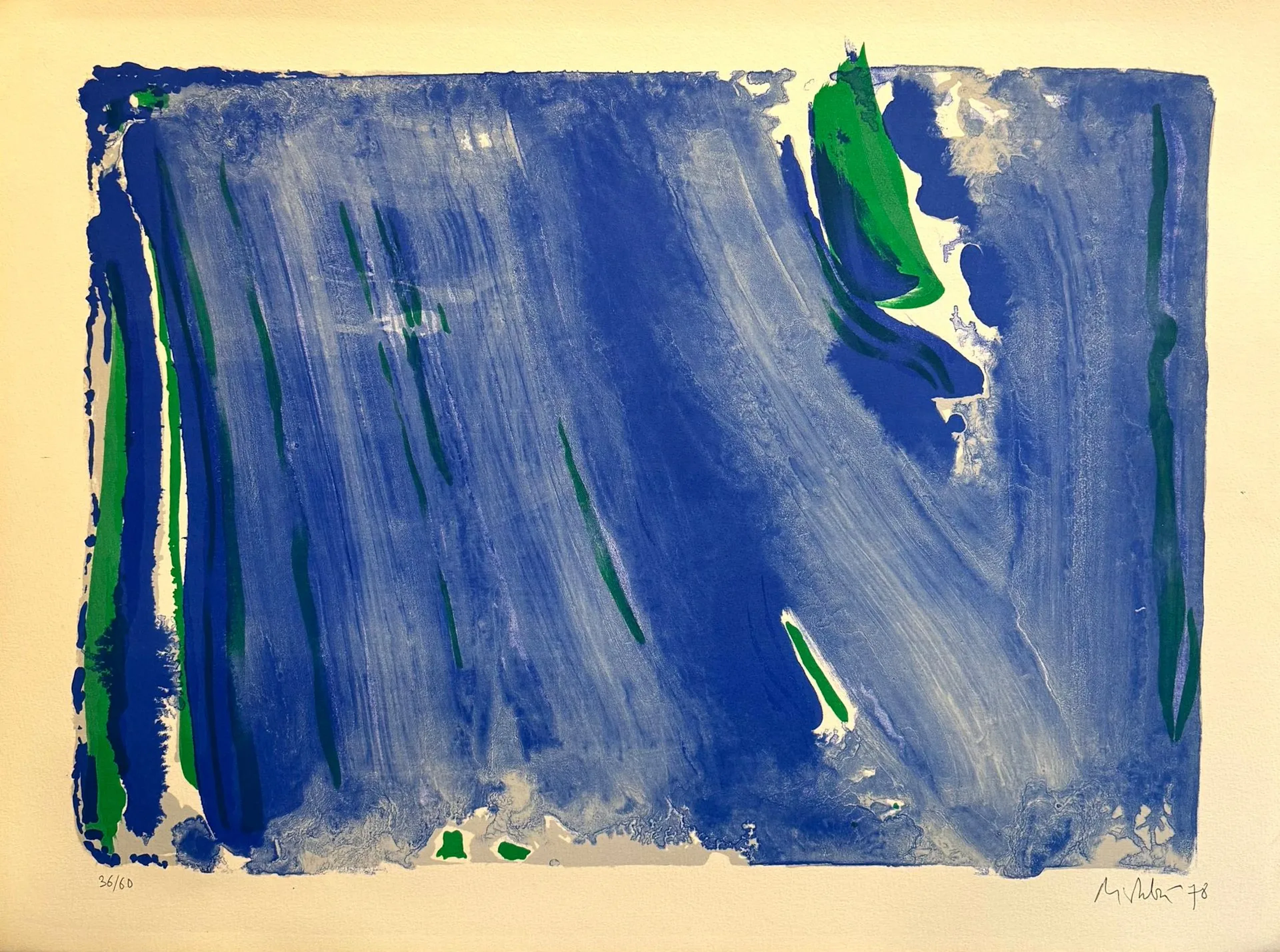 DEBRÉ Olivier (1920-1999) Paysage Loire, lithographie, signée et datée 1978 en bas à droite, justifiée 36/60 en bas à gauche, 46 x 65 cm