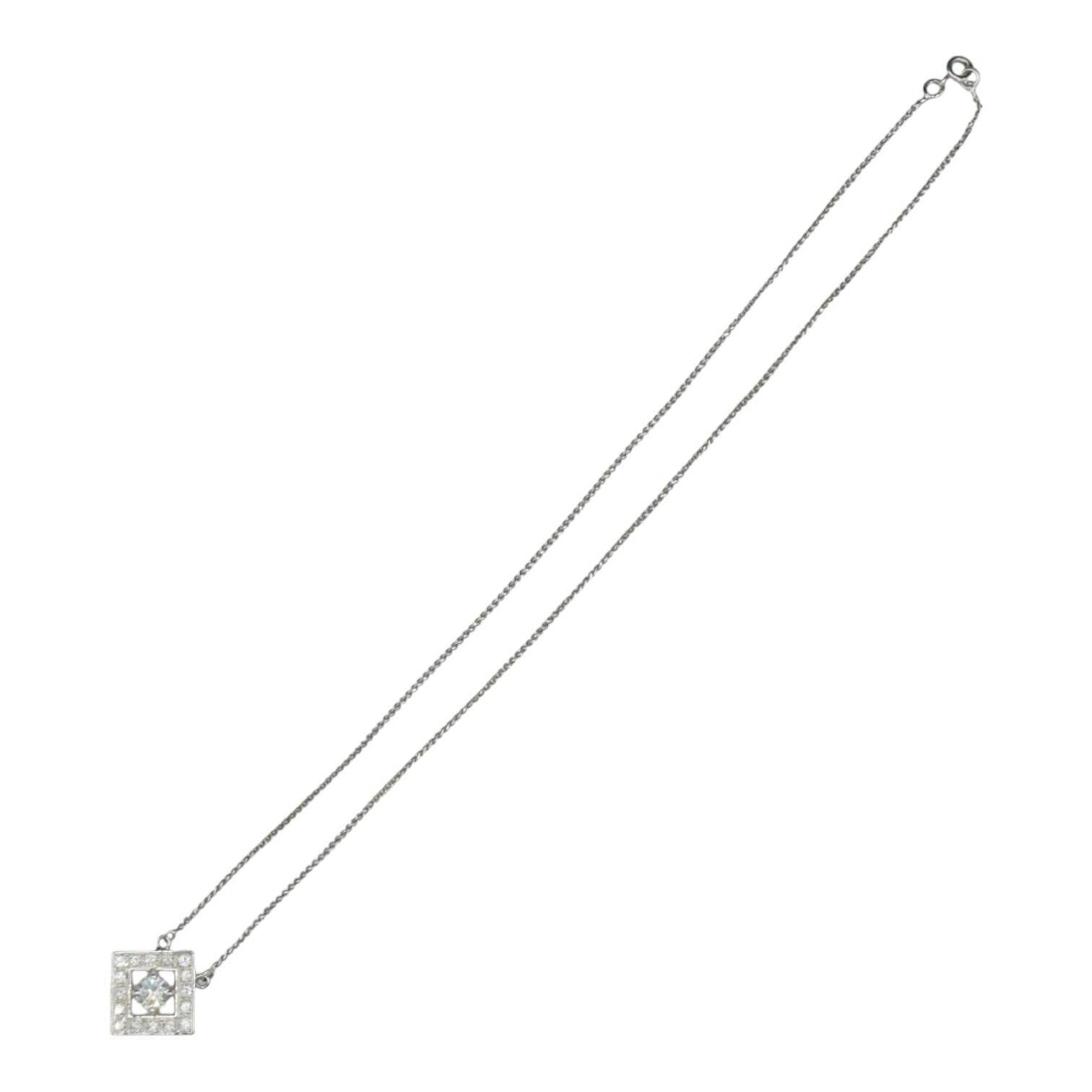 Necklace in 18K (750) white gold, featuring a diamond-set di - Lot 192