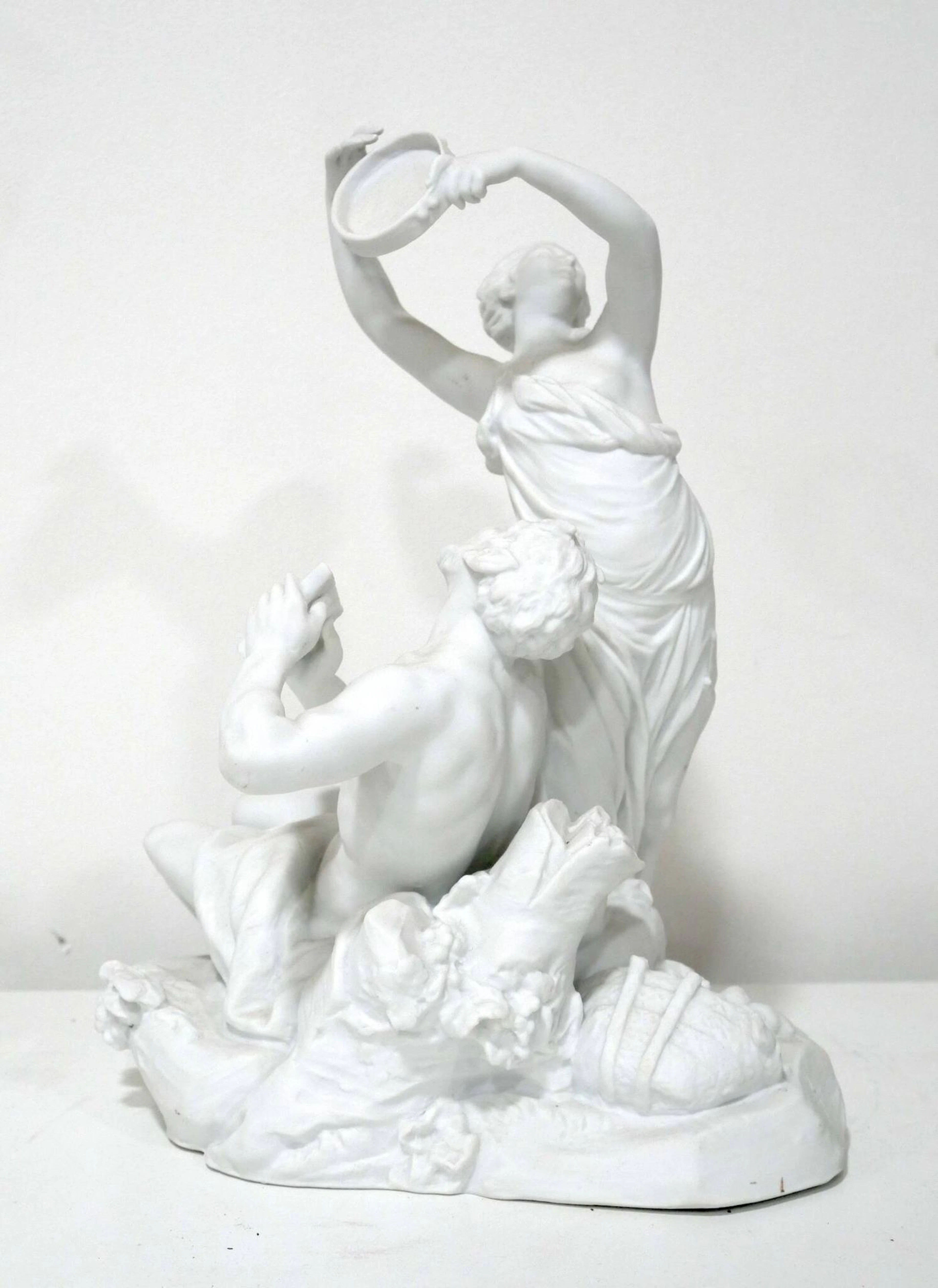 Faun and Dancer with a Tambourine, bisque print - Lot 179