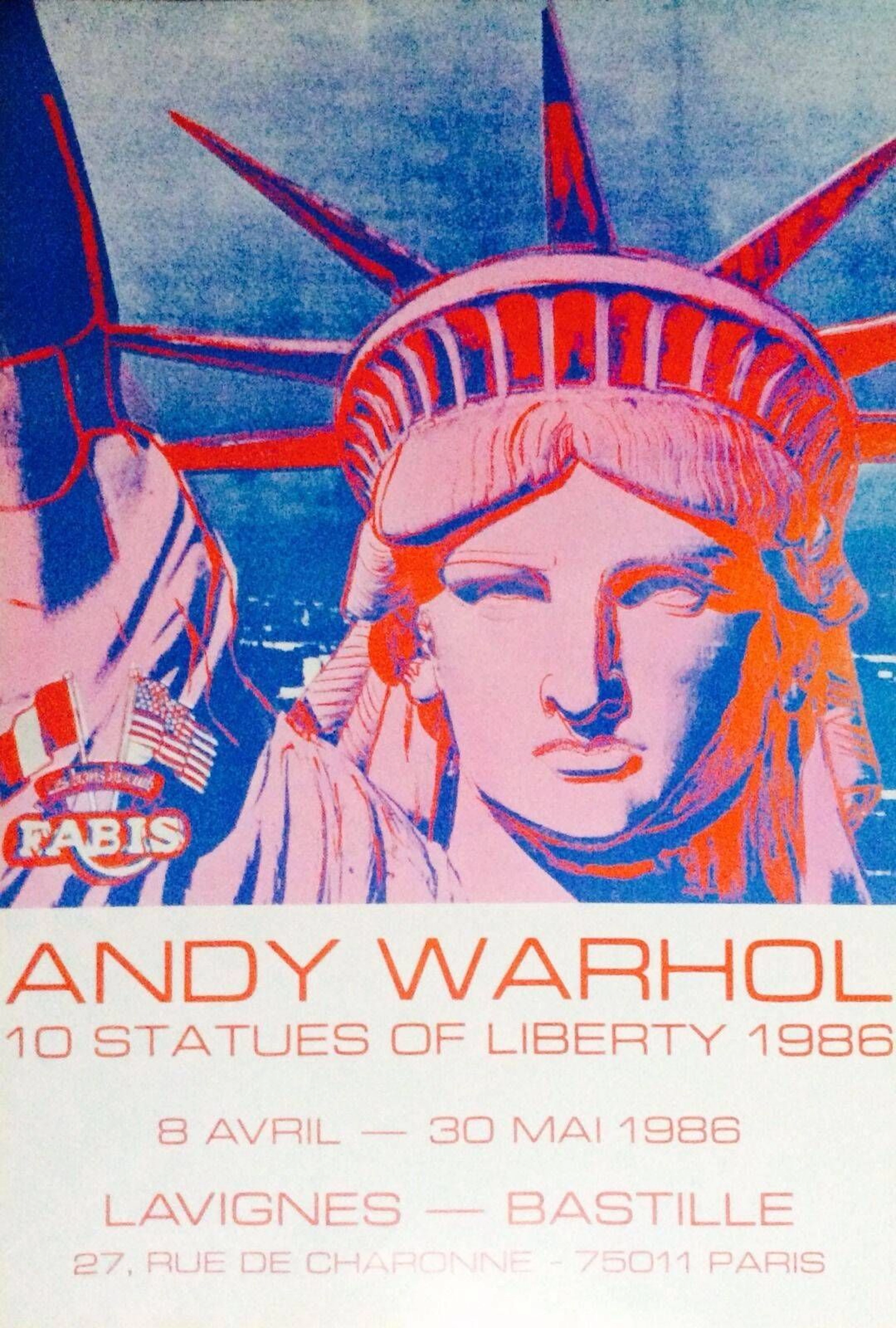 WARHOL Andy Original Poster 1986 - 10 Statues of Liberty - G - Lot 325