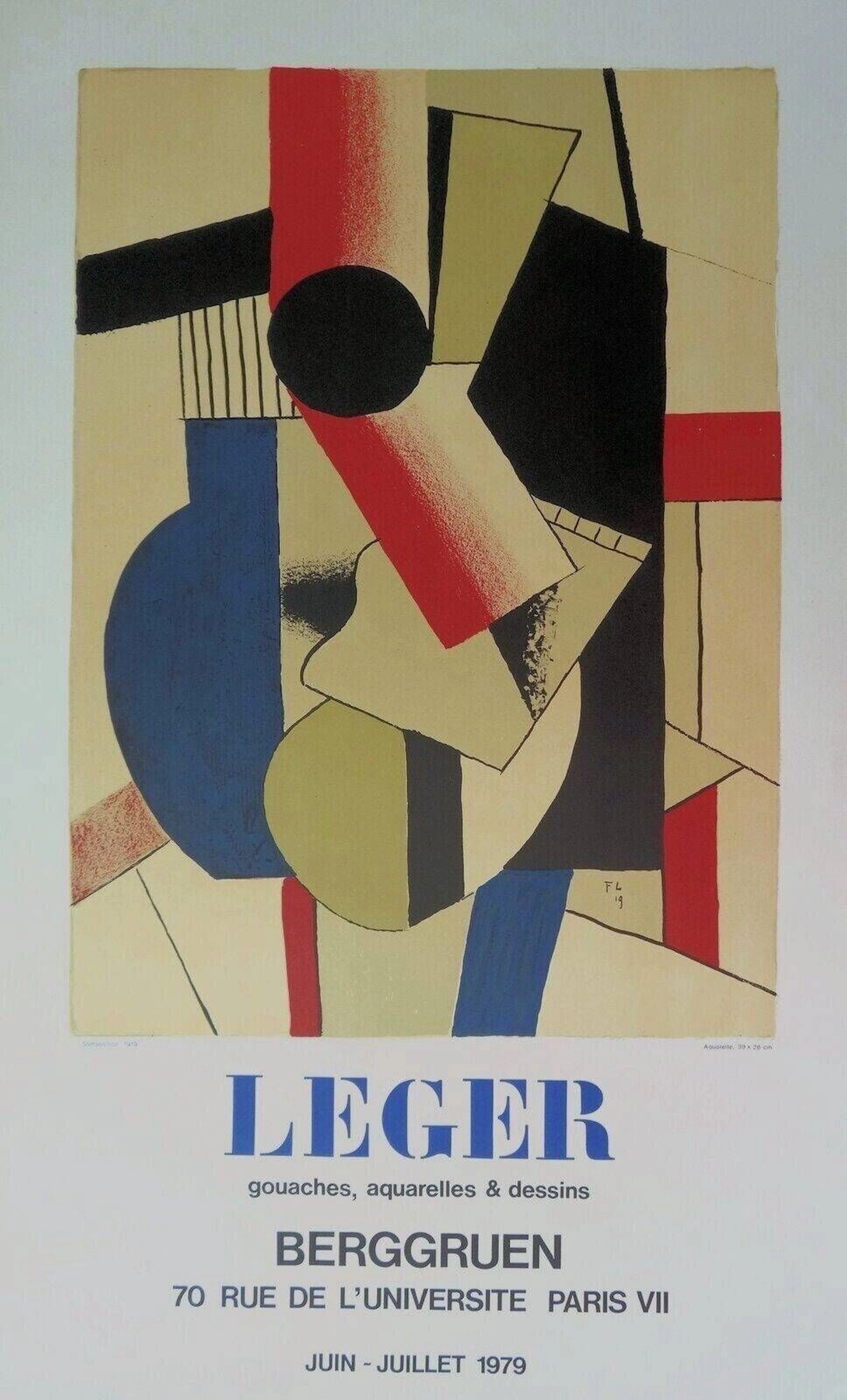LEGER Fernand Lithograph poster 1979, Berggruen exhibition, - Lot 176