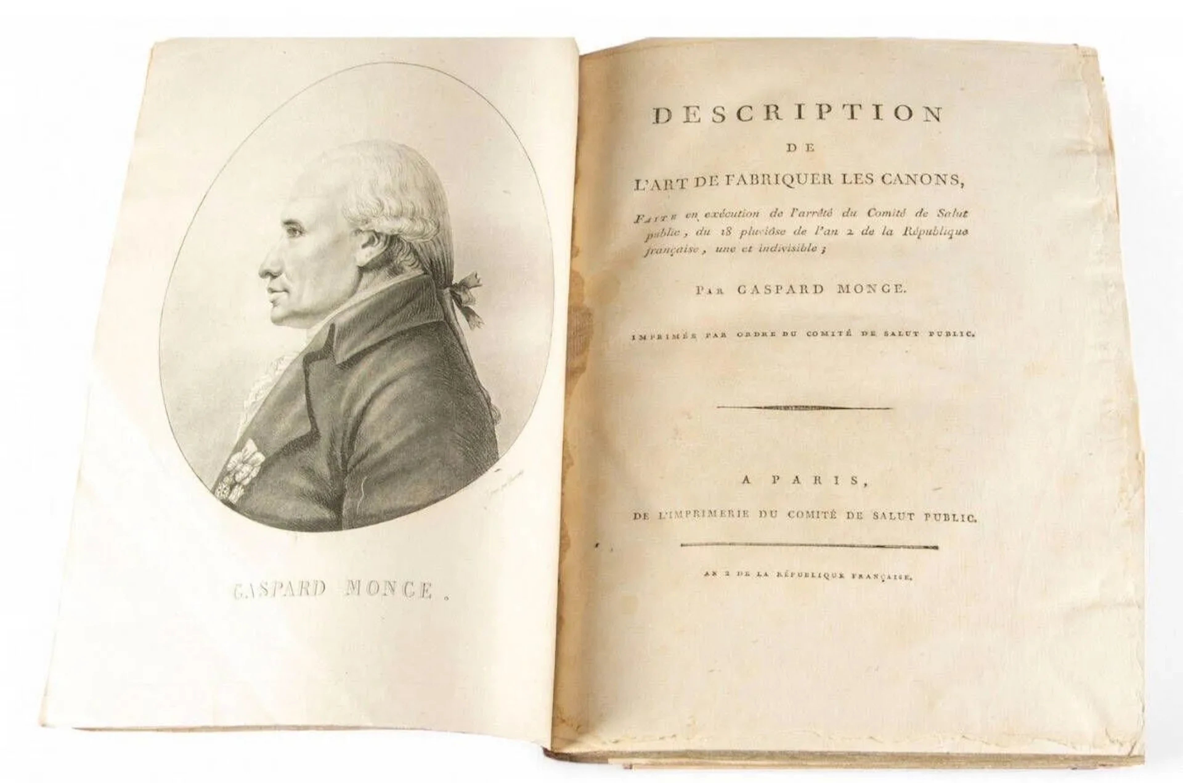 MONGE (Gaspard). Description de l'art de fabriquer les canon - Lot 271