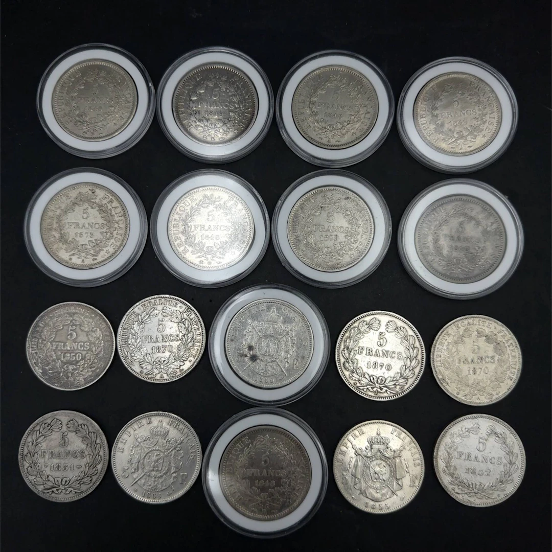 Set of 18 5-franc silver coins, from Louis-Philippe to the T - Lot 150