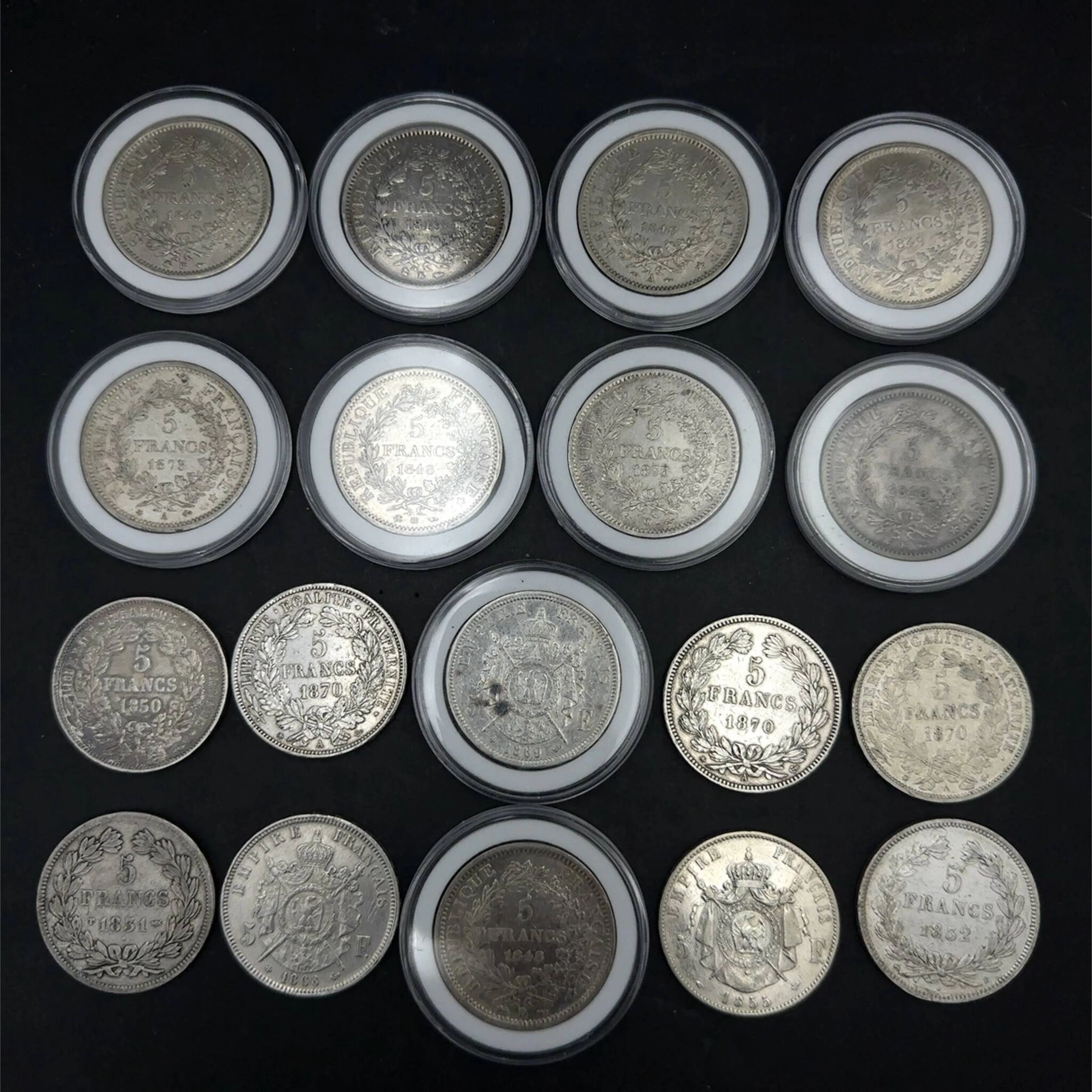 Set of 18 5-franc silver coins, from Louis-Philippe to the T - Lot 150