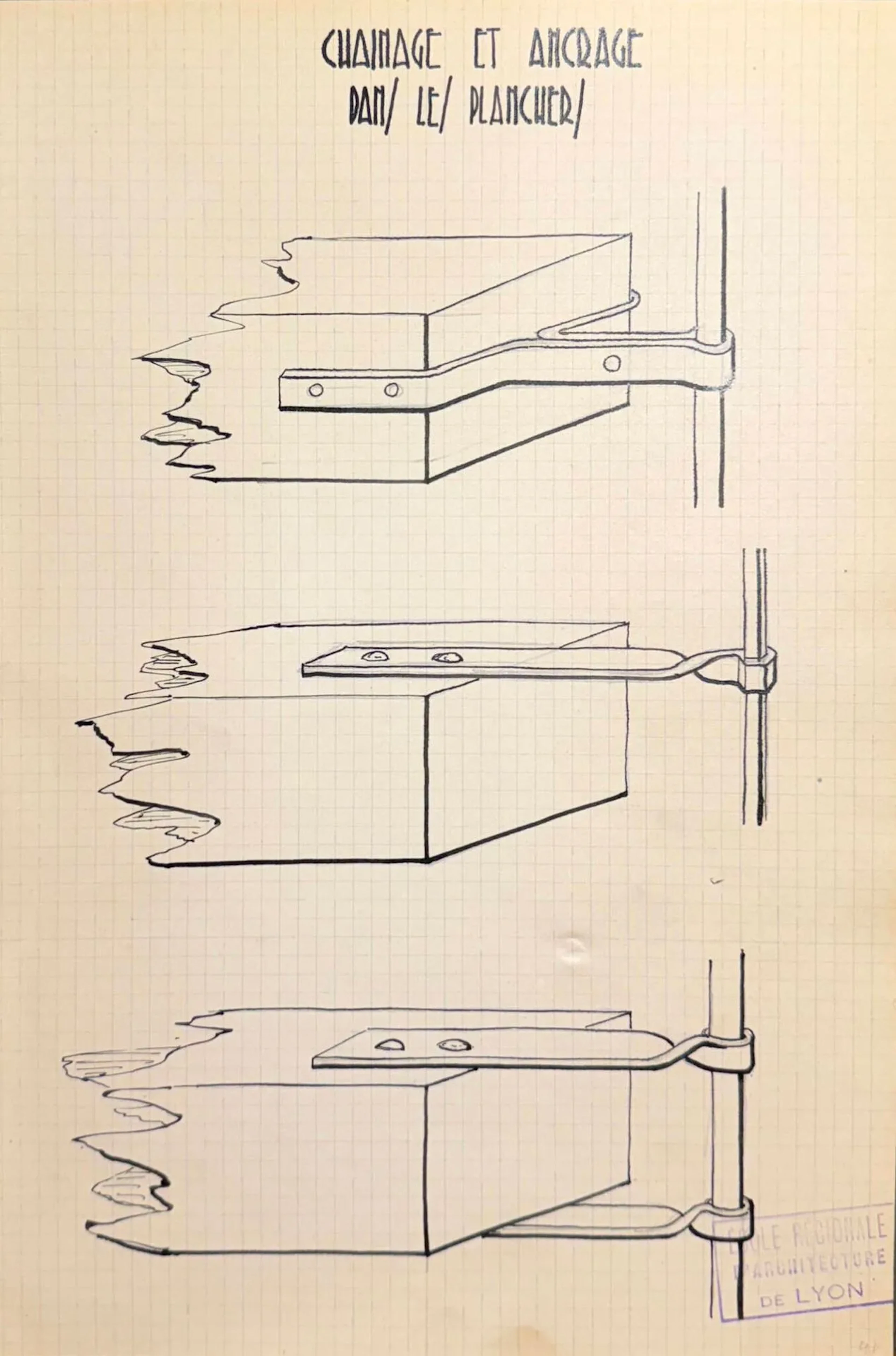 MODERN SCHOOL - Engineering Drawing - Architect [XX-XXI] - Lot 618
