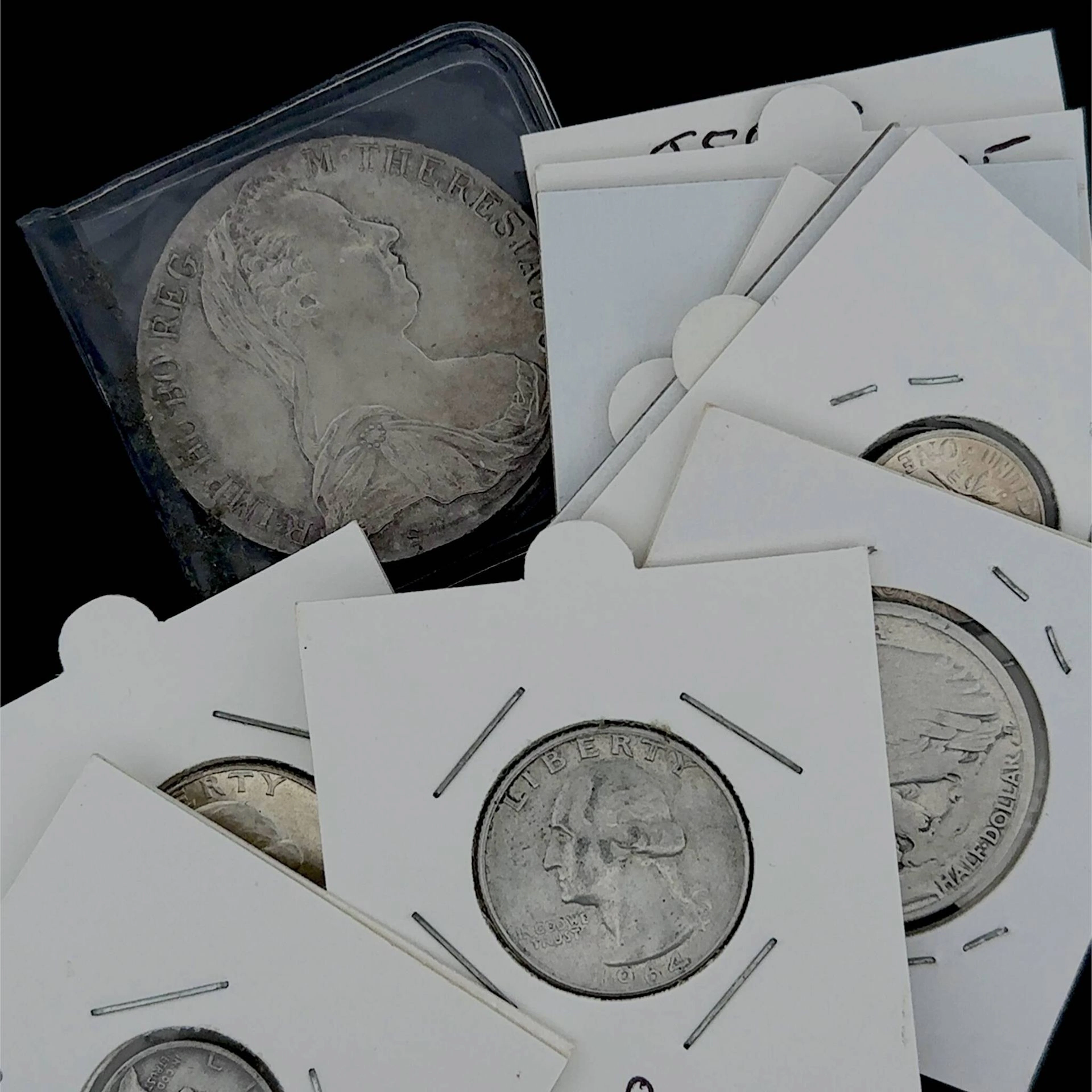 United States—Set of approximately 40 silver fractional coin - Lot 148