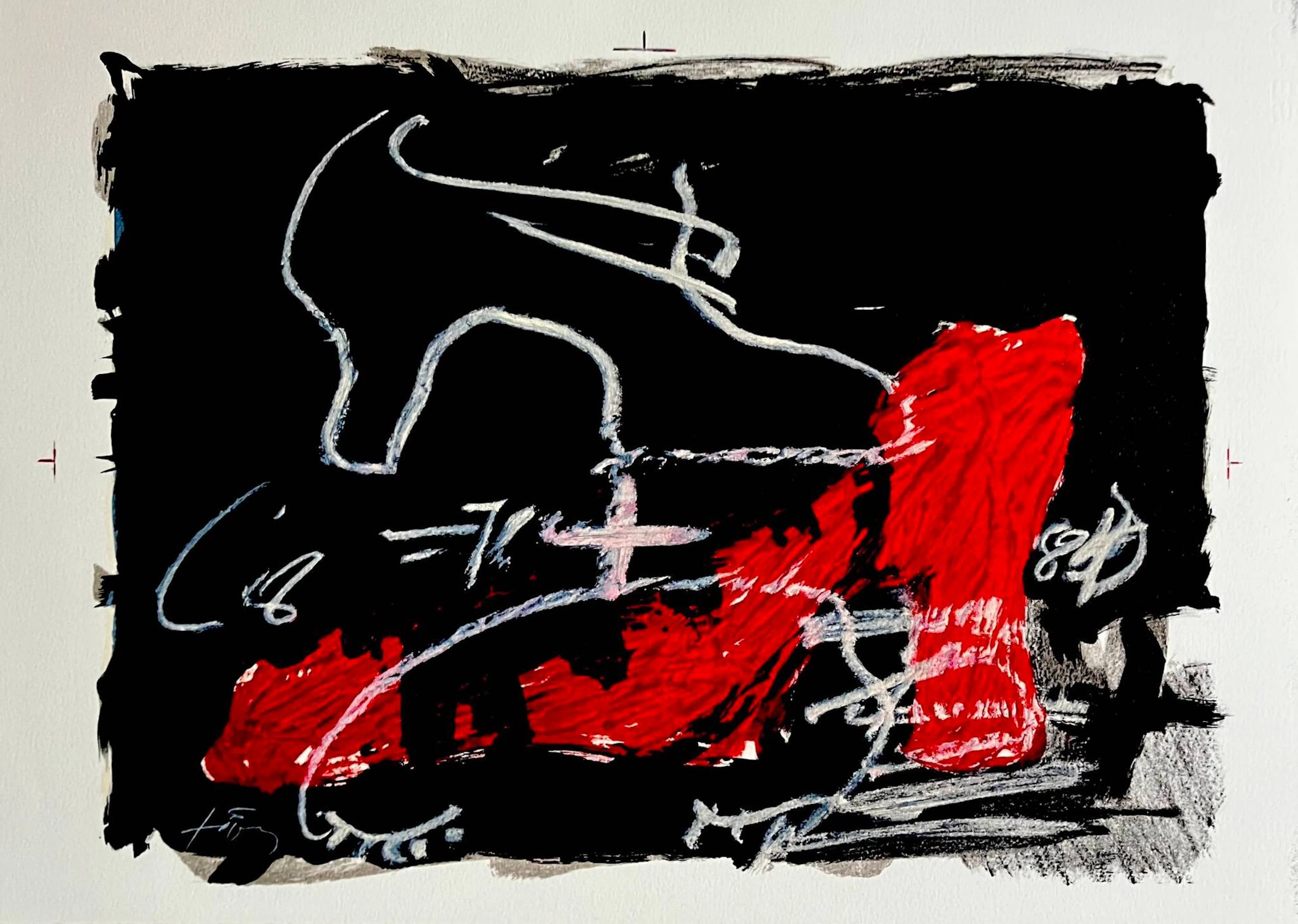 TAPIES Antoni Original lithograph, trial proof, full margin, - Lot 303