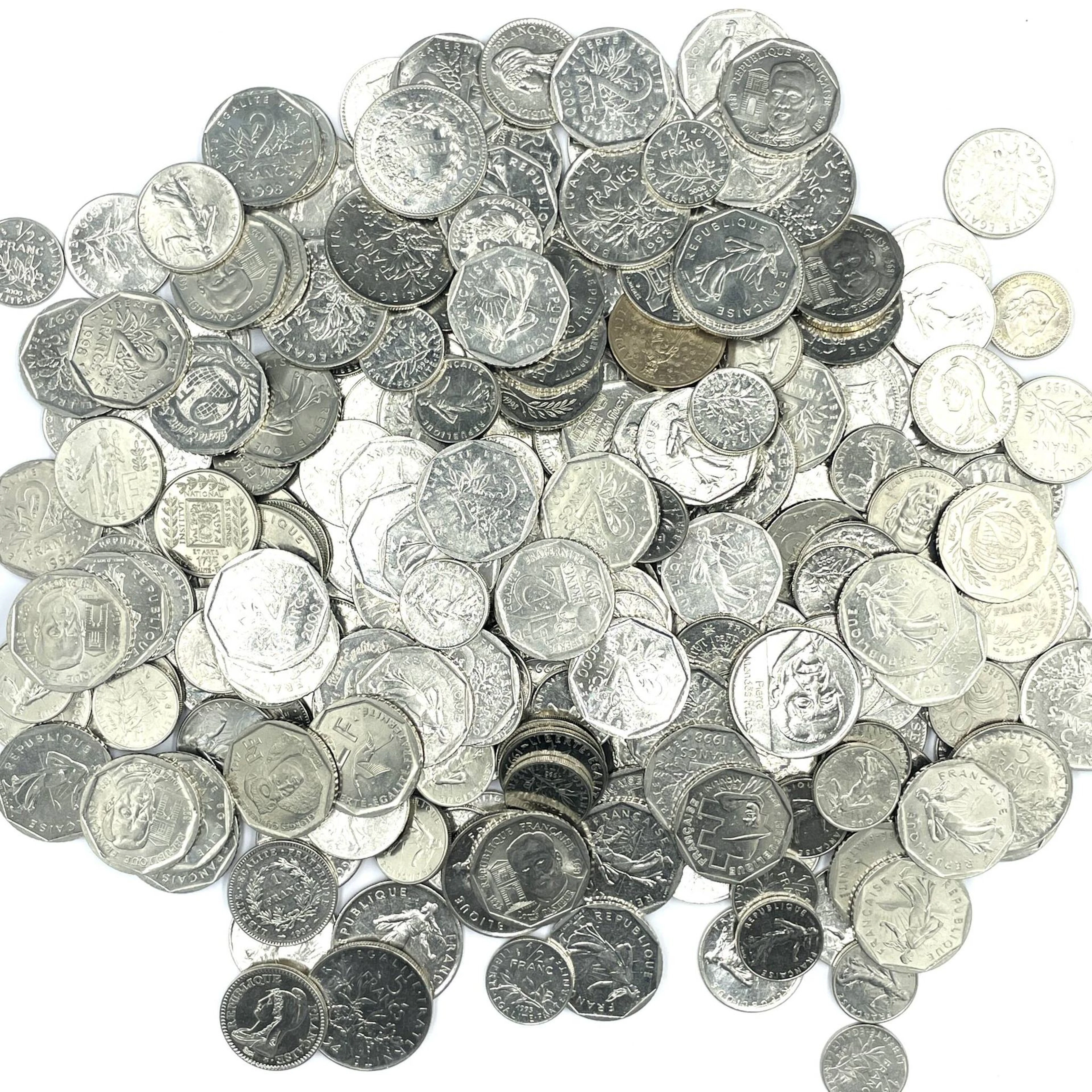 Large collection of several hundred French nickel coins rang - Lot 86