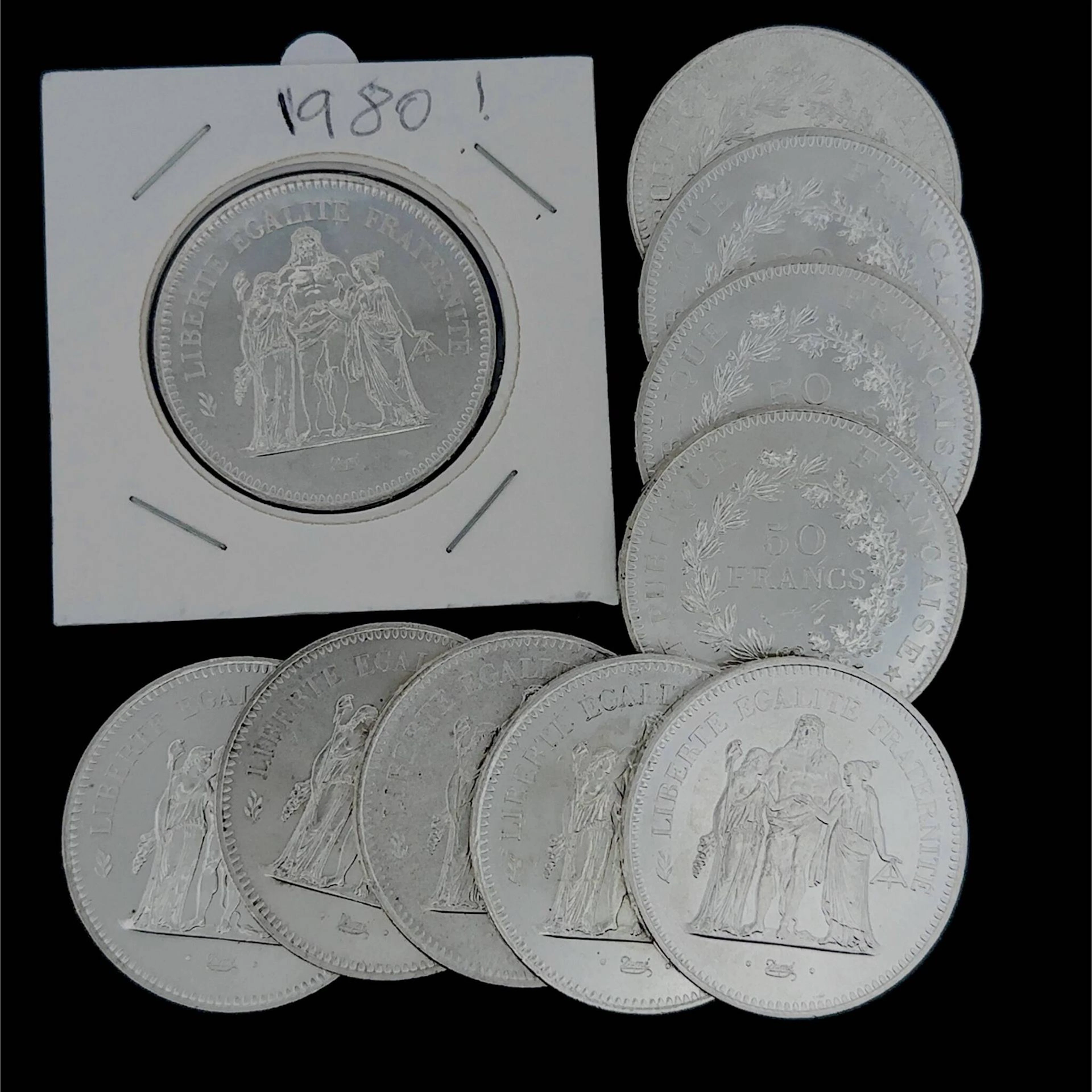 Set of 22 10-franc silver coins and 50-franc Hercules coins - Lot 155