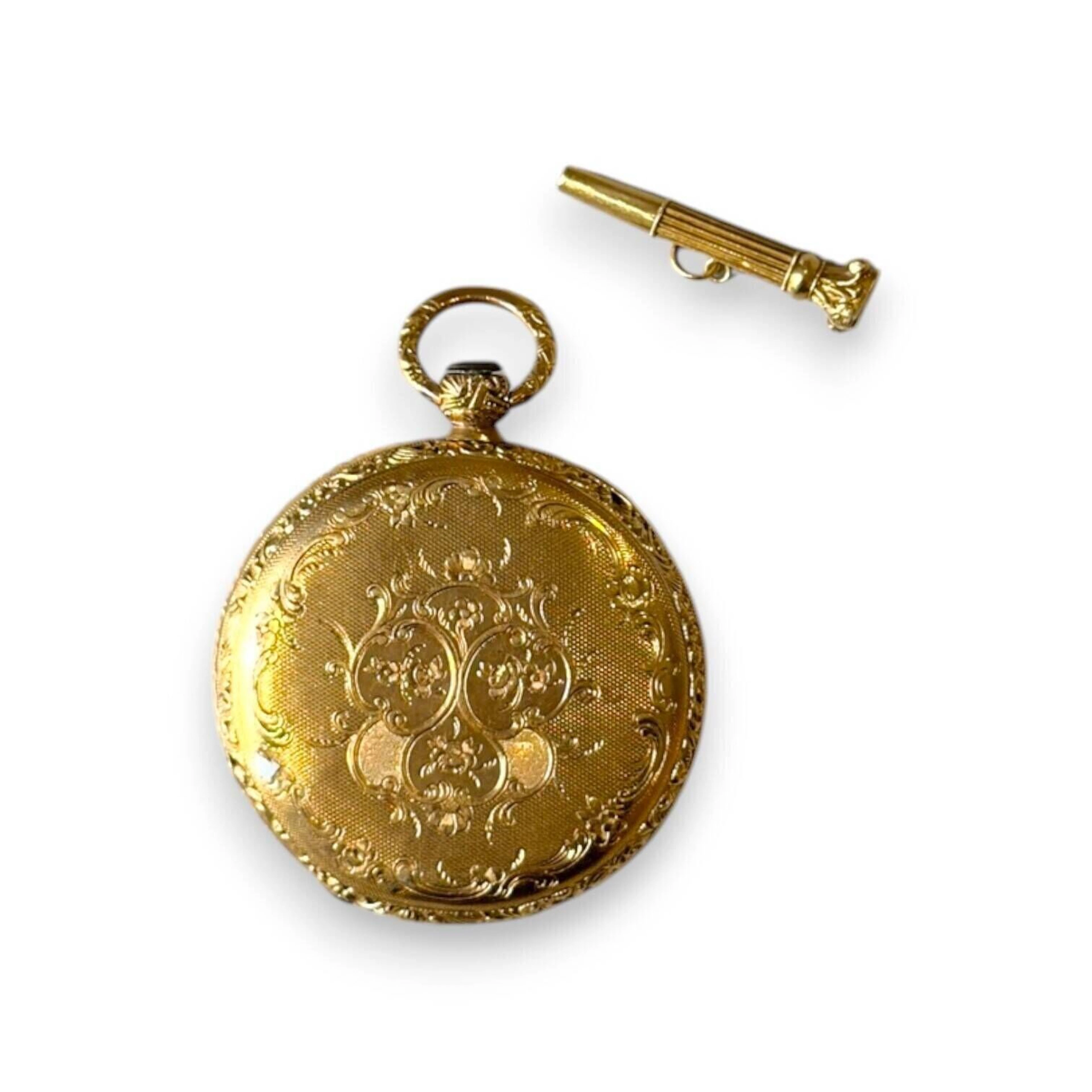 Soap watch in yellow gold (750) with white enameled dial, Ro - Lot 20