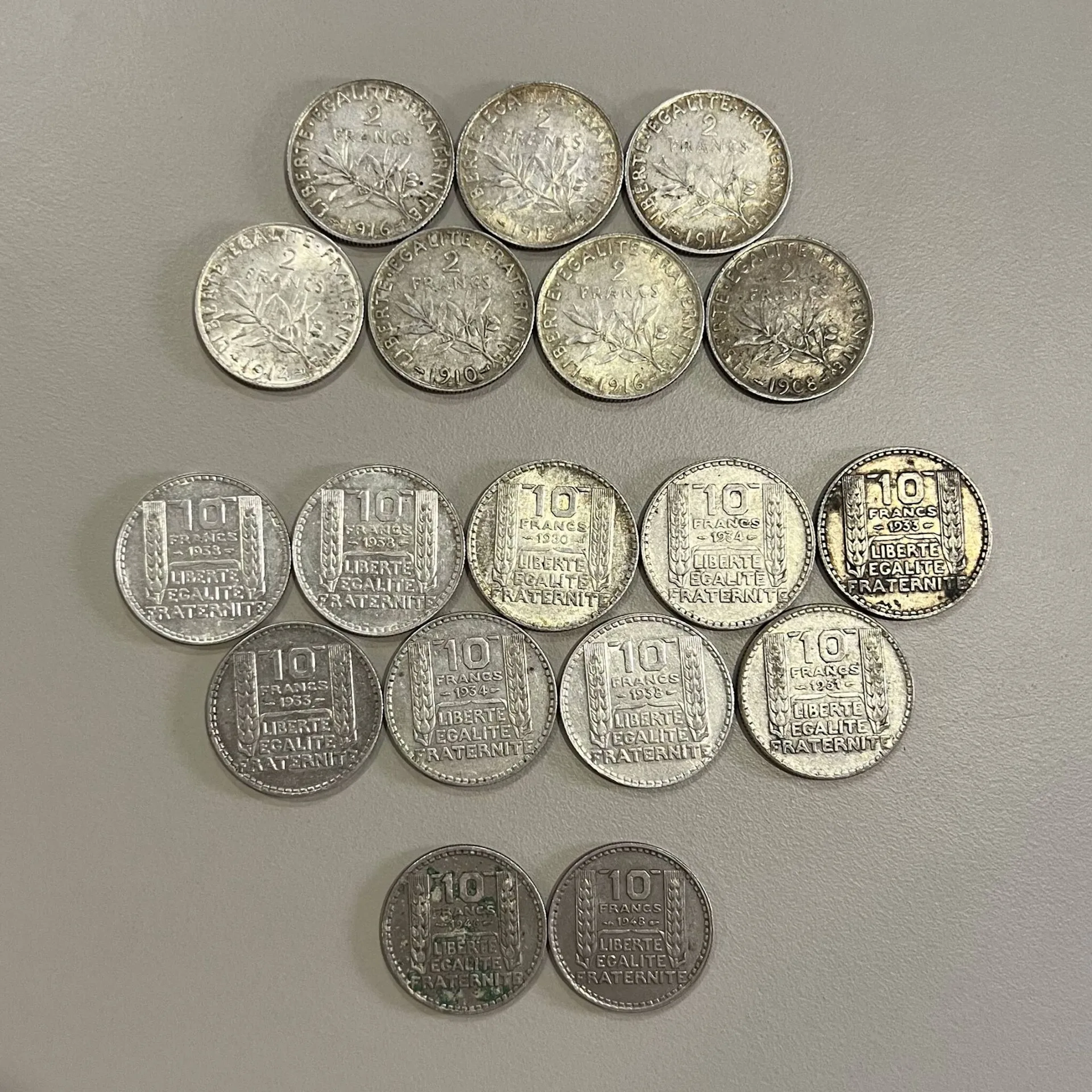Set of coins consisting of: - Lot 44