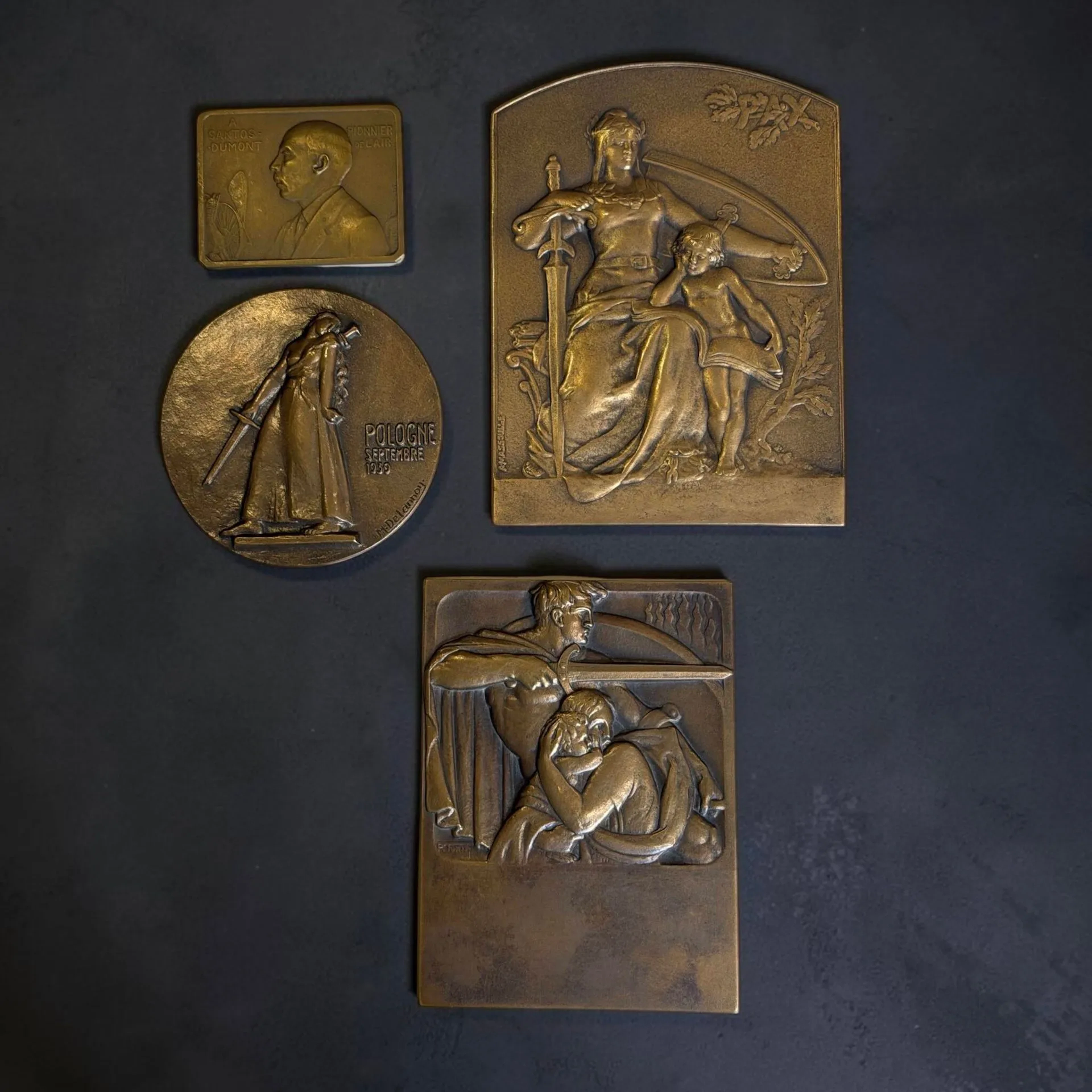 Set of 4 copper medals: - Lot 276
