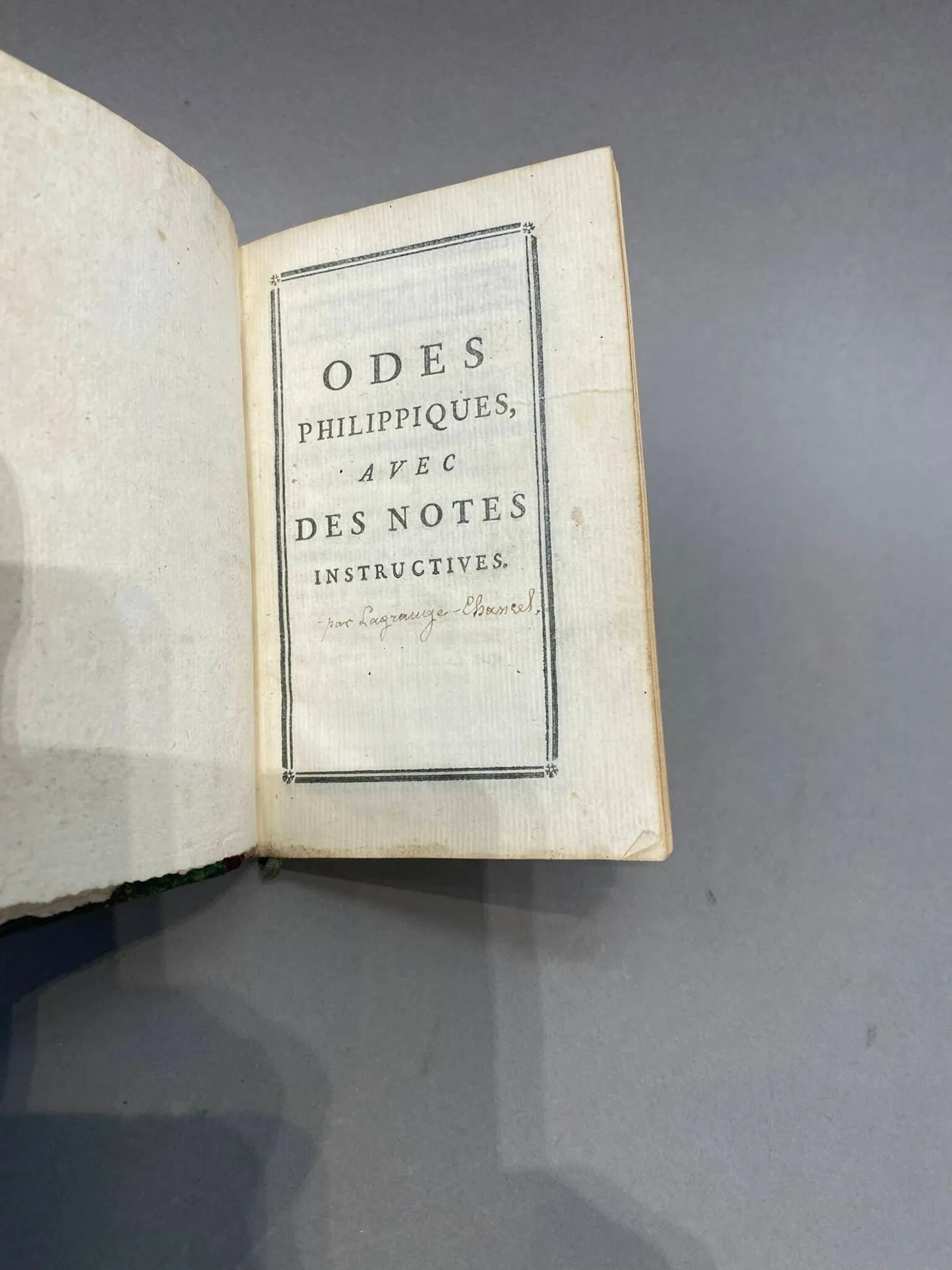 LA GRANGE-CHANCEL (Joseph de). Odes philippiques with instru - Lot 185