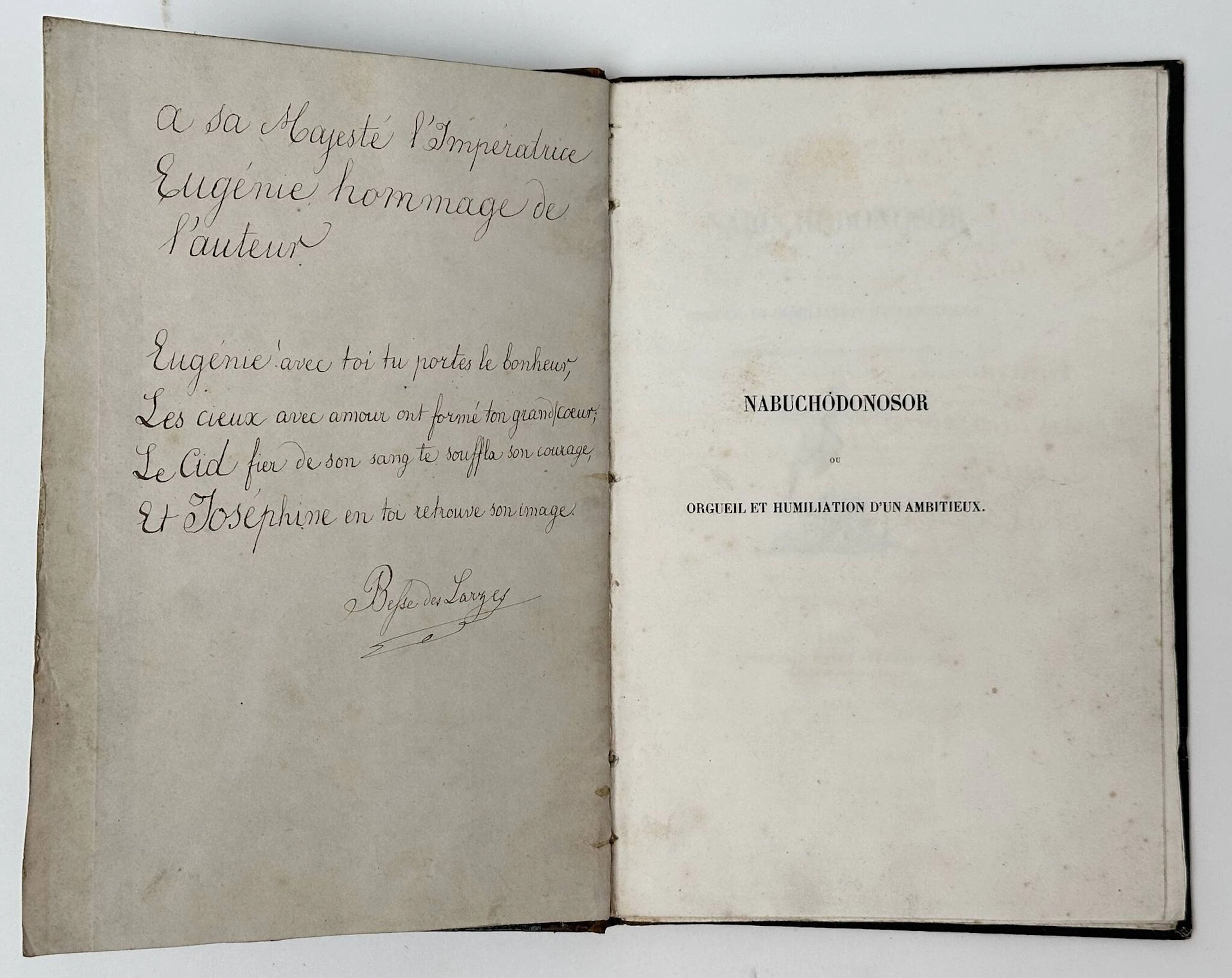 BESSE DES LARZES (Eugène Maurice). Nabuchodonosor. Lyon, Aim - Lot 467