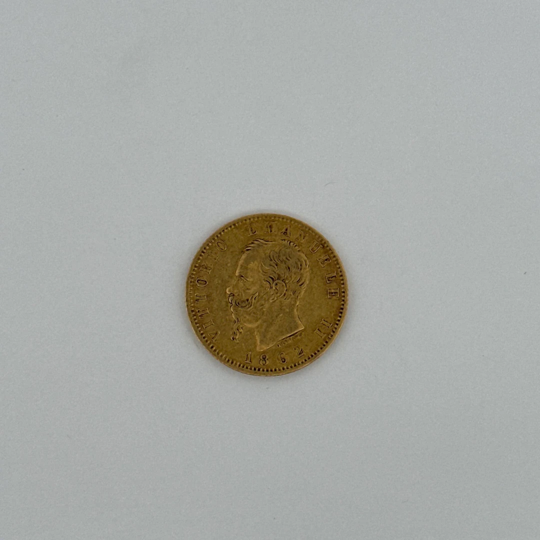 ITALY, 20 gold lire, 1862, Turin. - Lot 72