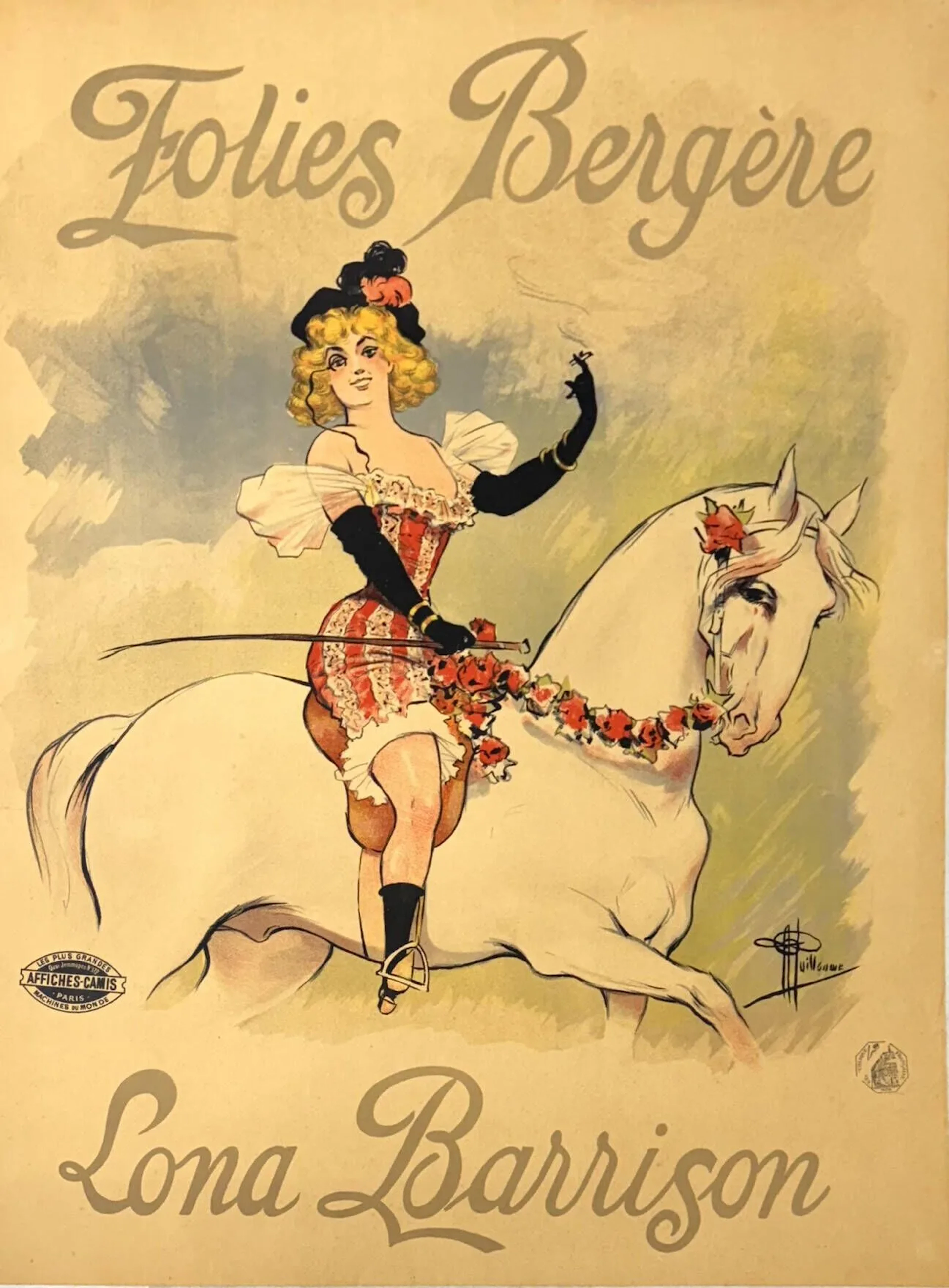 GUILLAUME, Albert. Folies Bergère. Lona Barrisson. Circa 189 - Lot 67