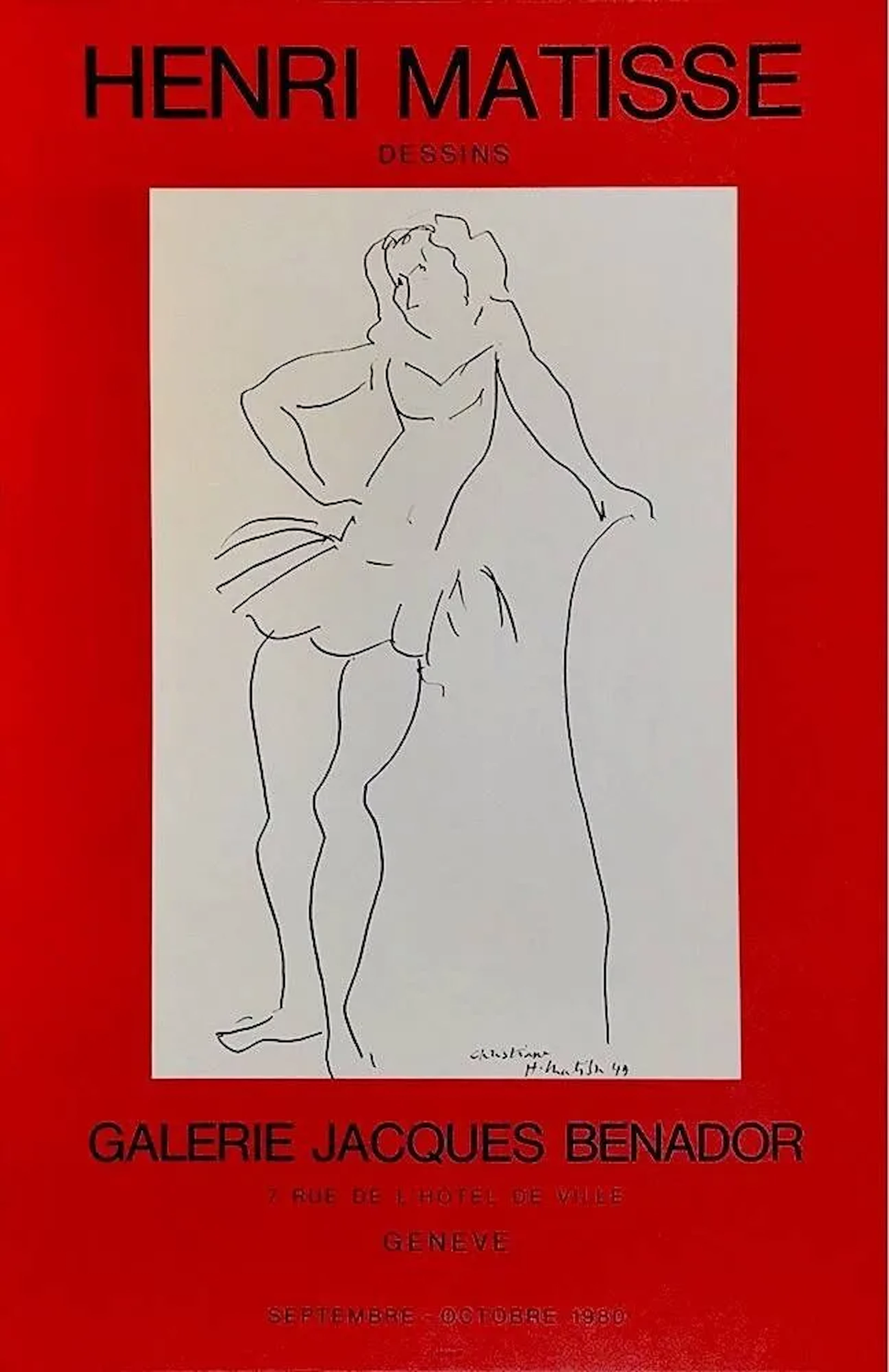 MATISSE Henri Poster in lithography, Geneva exhibition 1980, - Lot 166