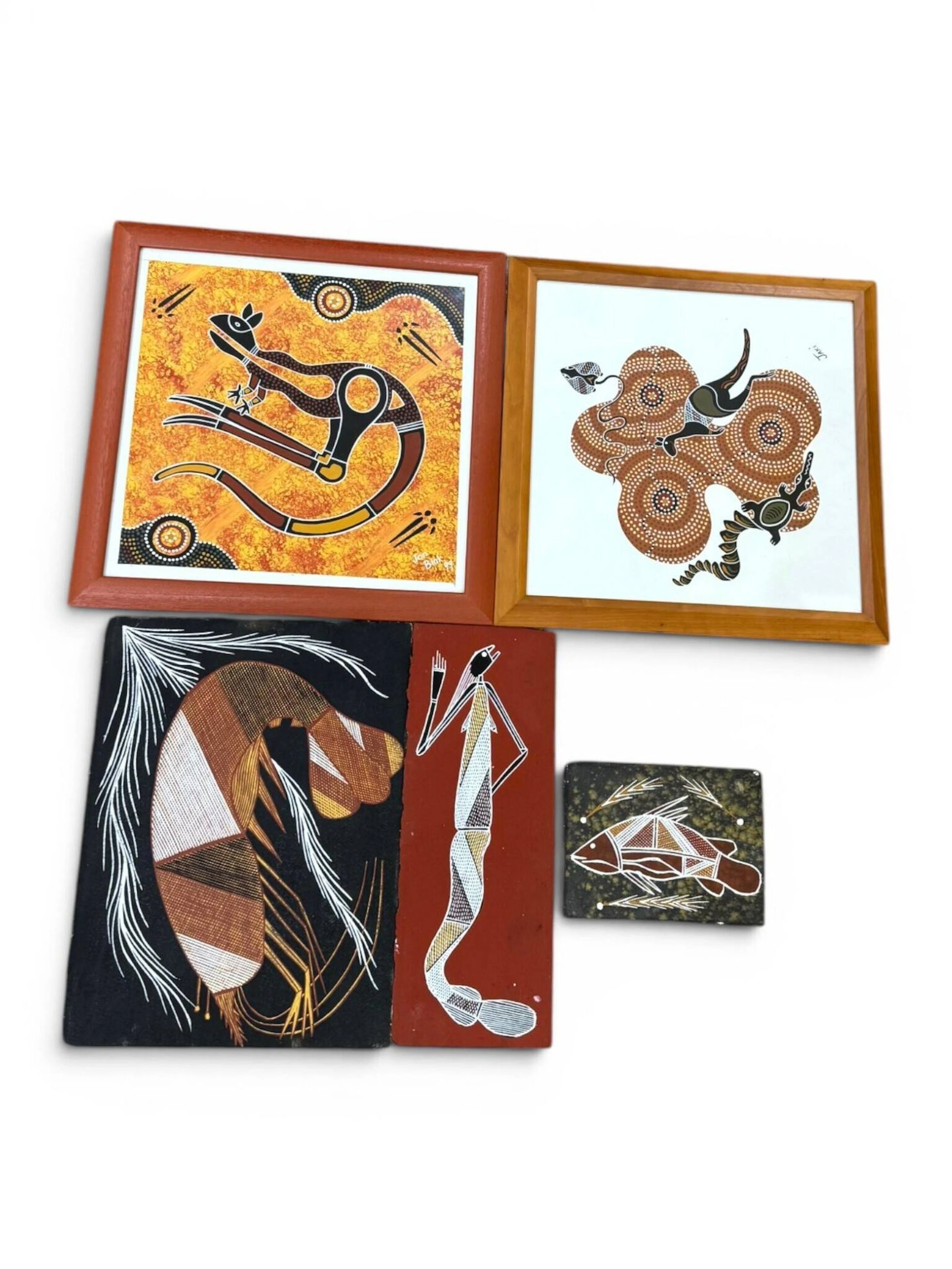 Lot of Aboriginal artworks including: - Lot 1097