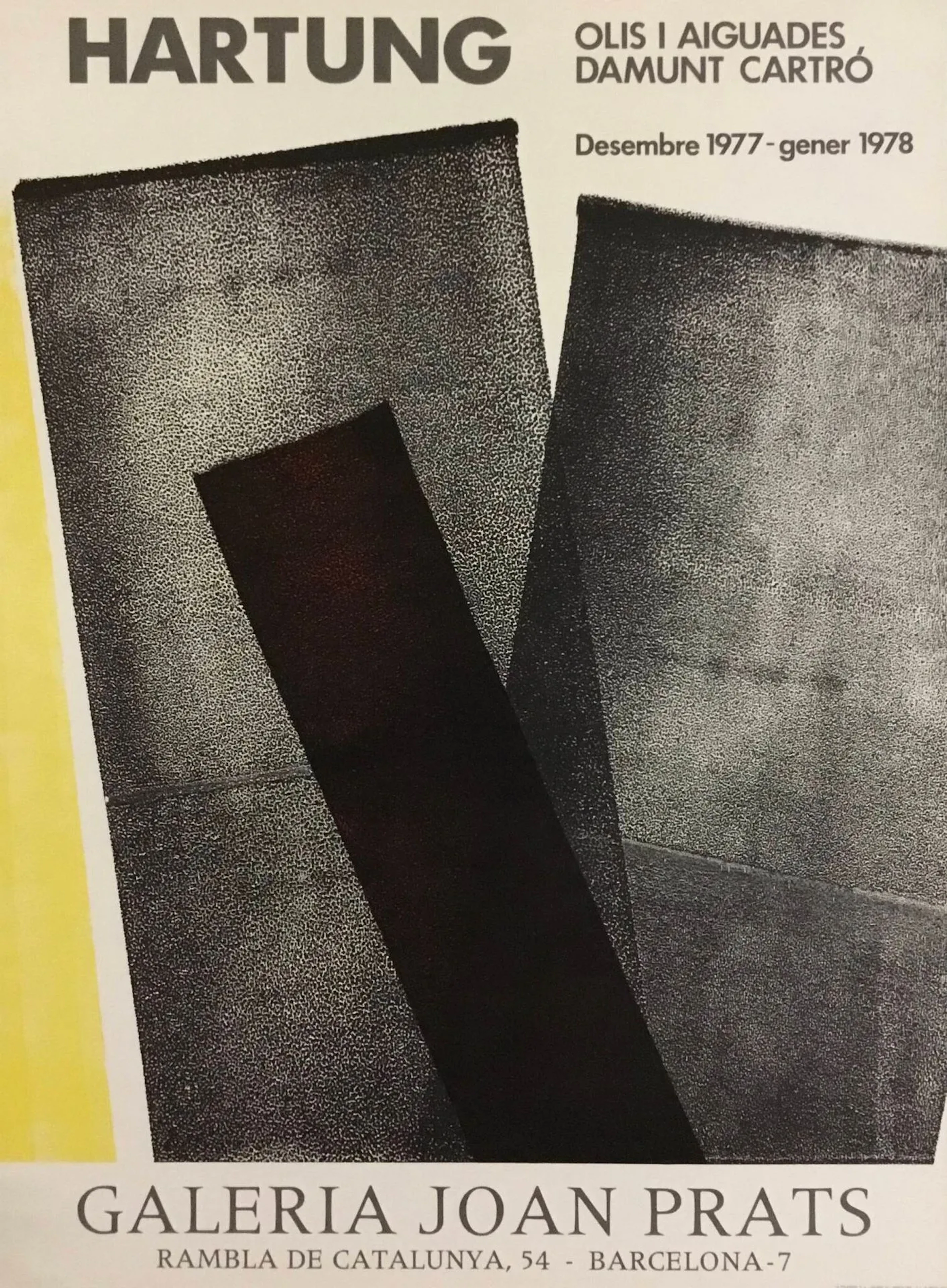 HARTUNG Hans Poster lithograph gallery Joan Prats 1977. Form - Lot 473