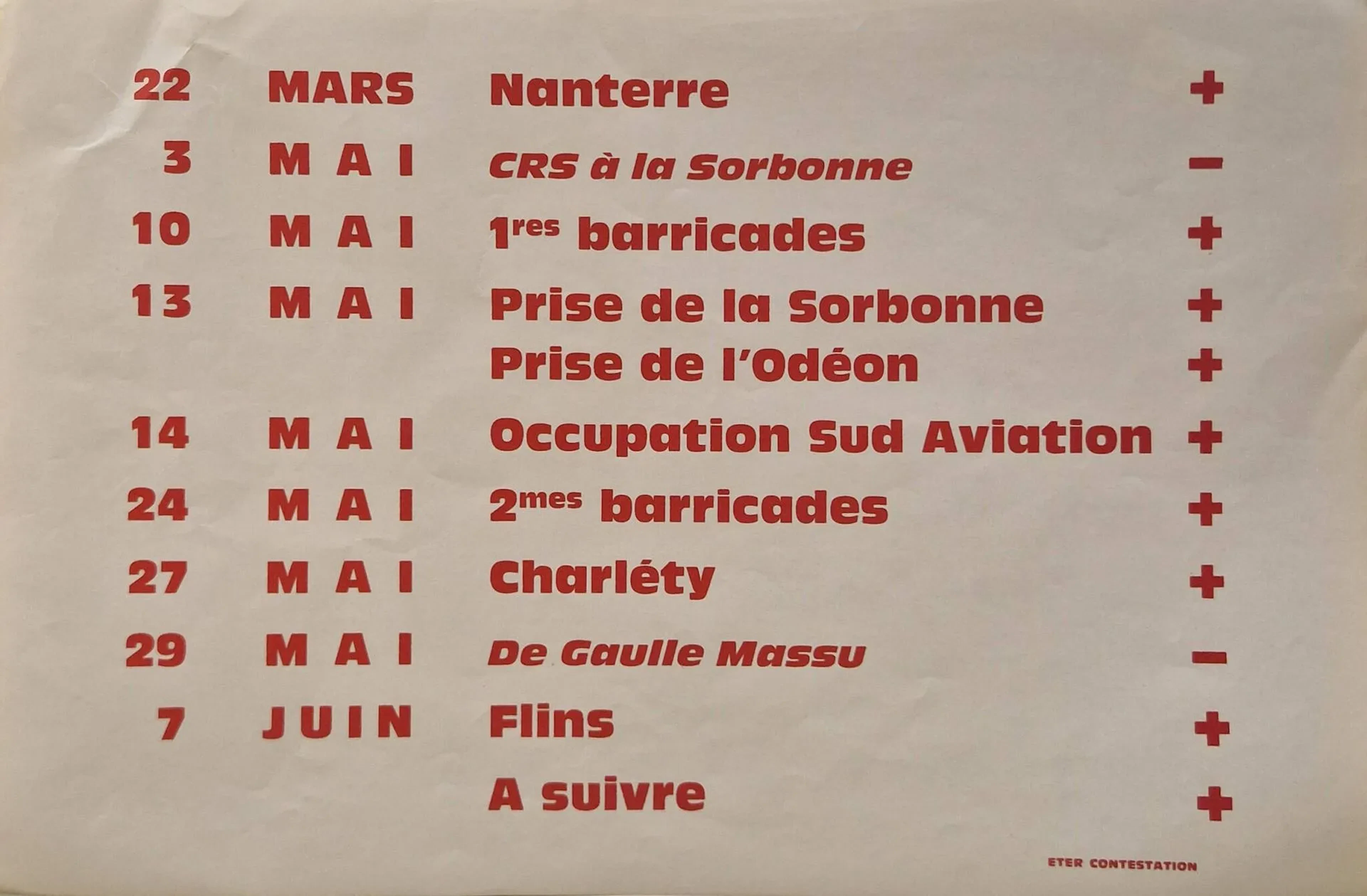 MAY 68 - POSTER - Lot 73