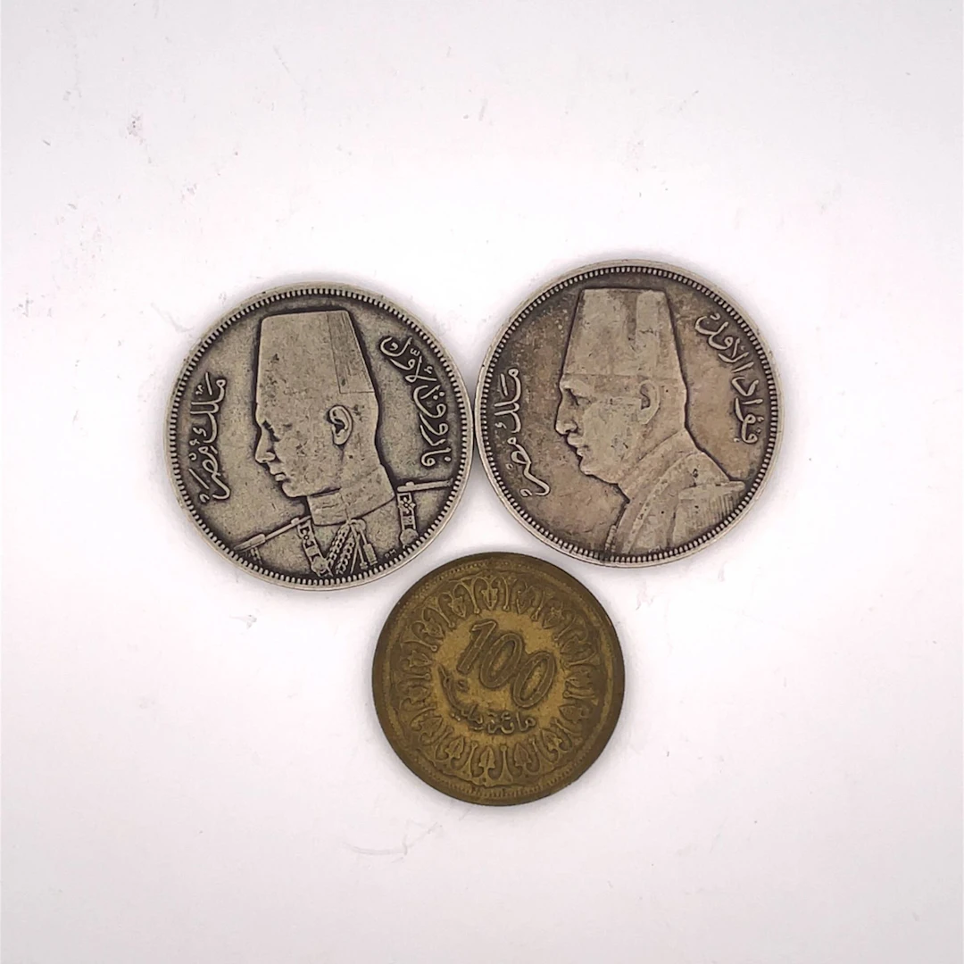 EGYPT. Two silver half-piastres. - Lot 88