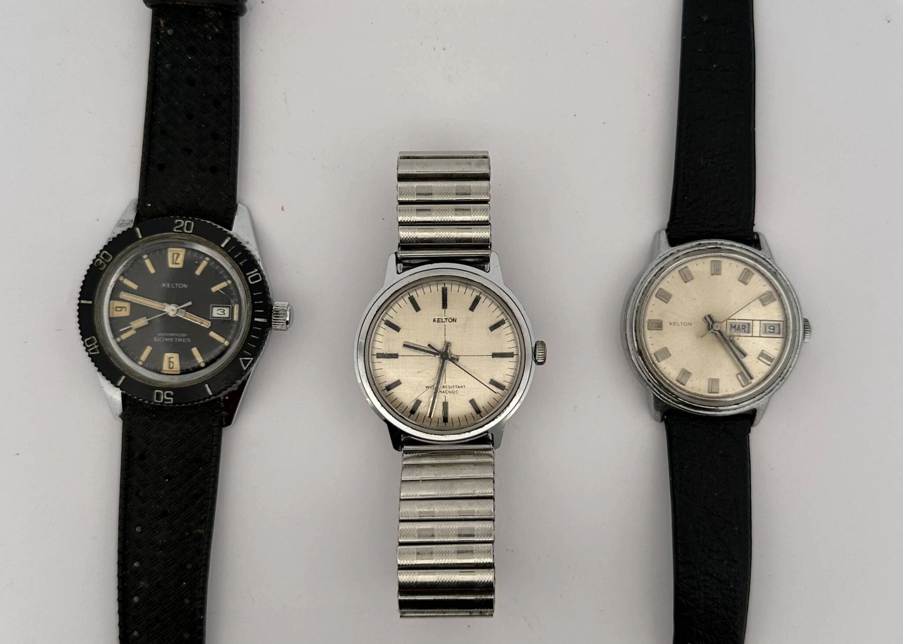 Set of three men's wristwatches (shows signs of wear and tea - Lot 55