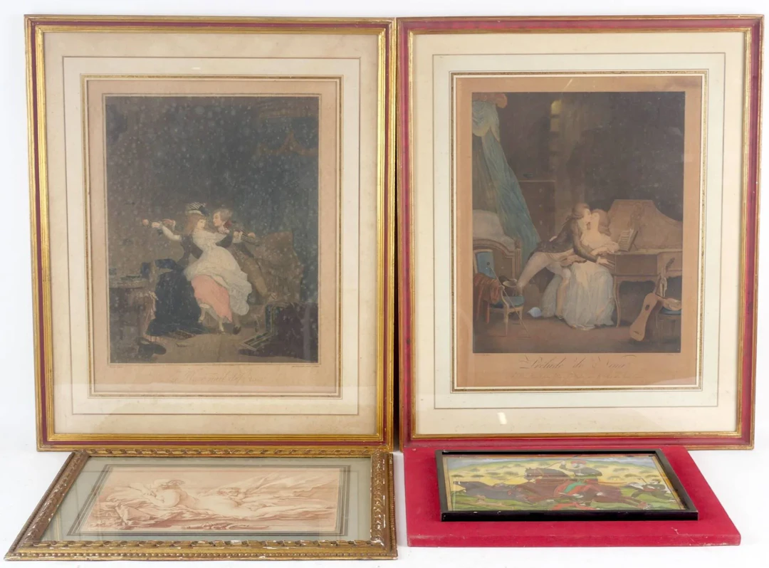 Set of four framed prints - Lot 416