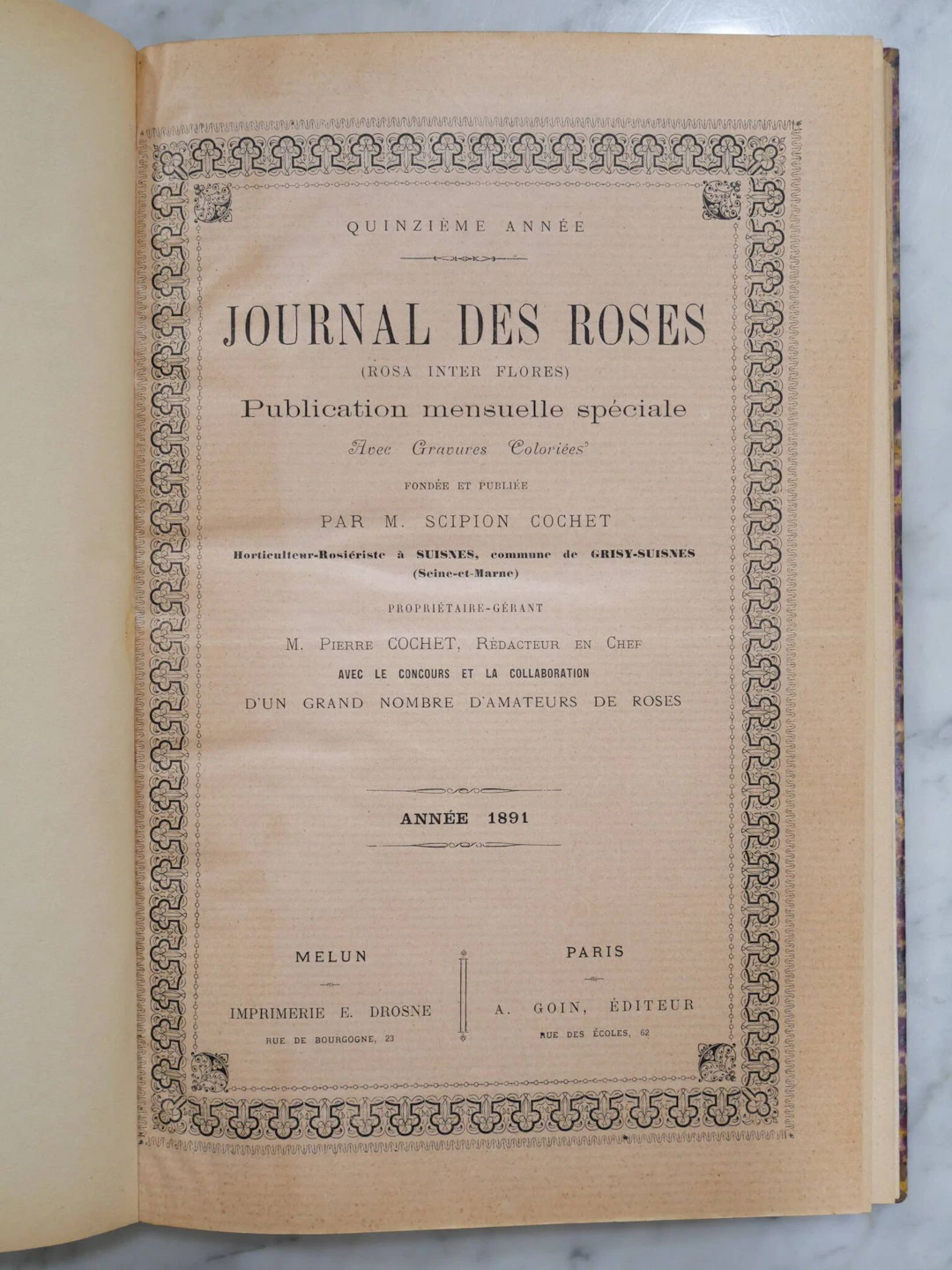 COLLECTIVE, edited by COCHET (Pierre and Scipion). *Le journ - Lot 468