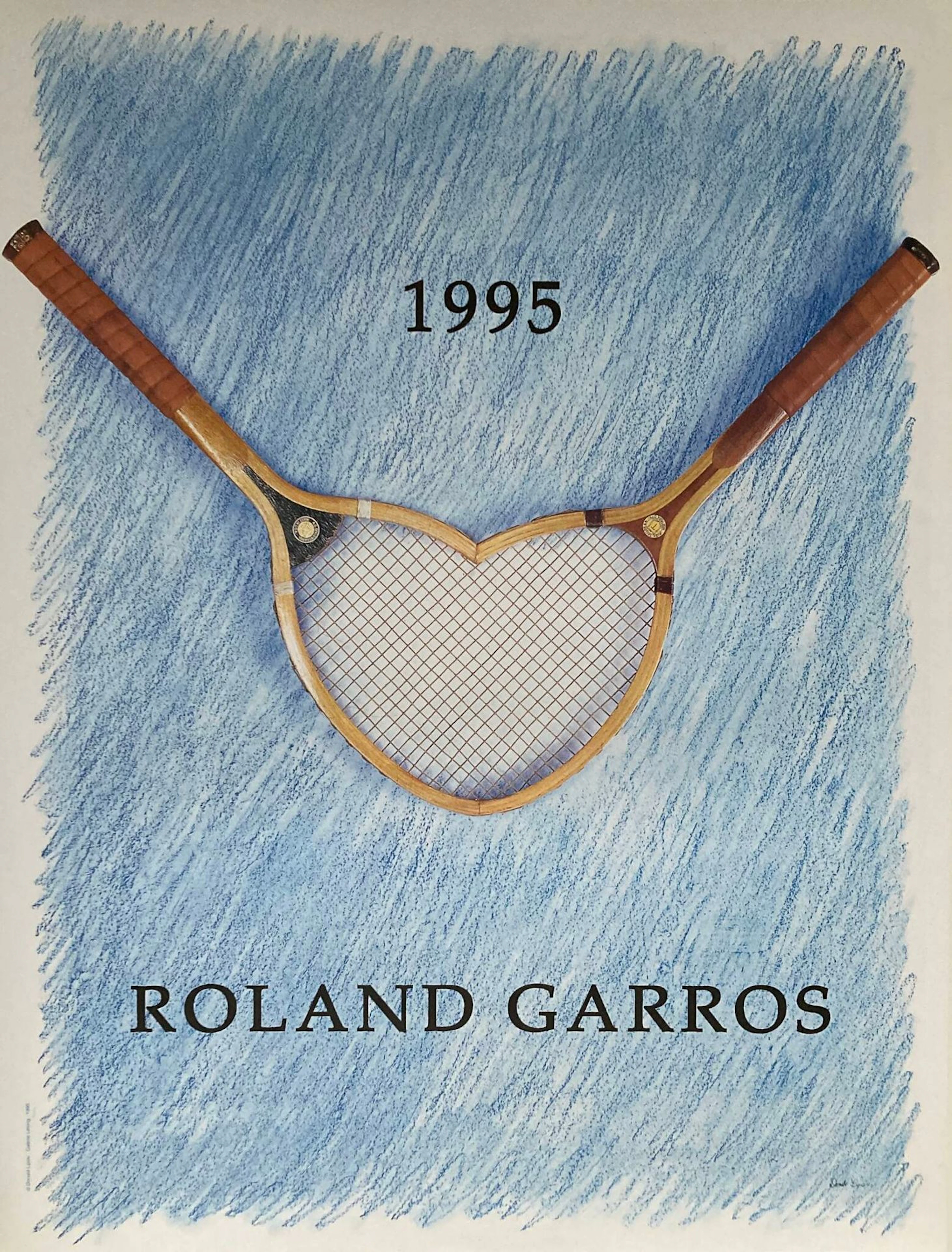 Donald Lipski Affiche originale, "Roland Garros 1995", 76 x 58 cm