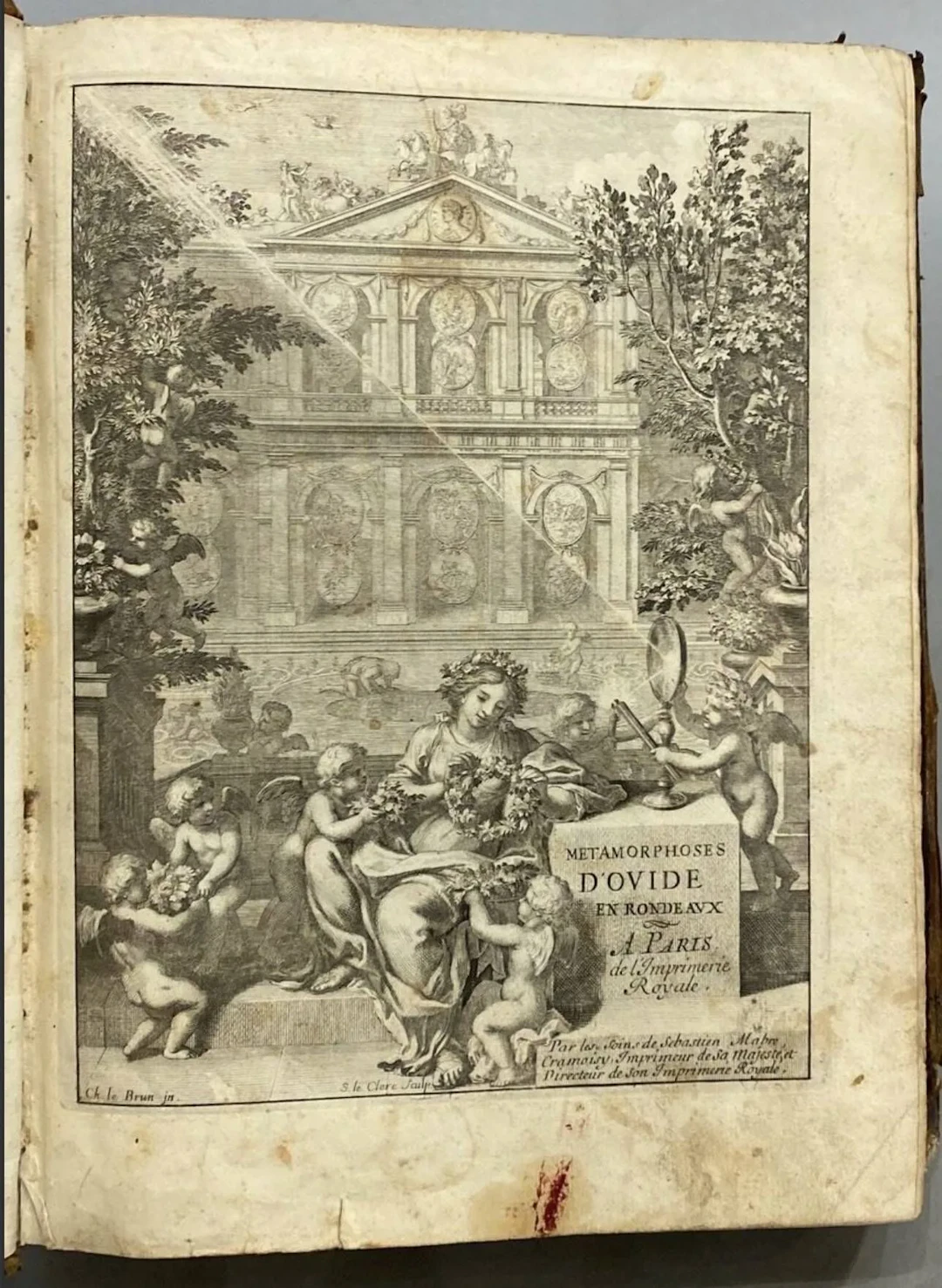 OVIDE. Métamorphoses en rondeaux. Paris, De l'Imprimerie roy - Lot 458