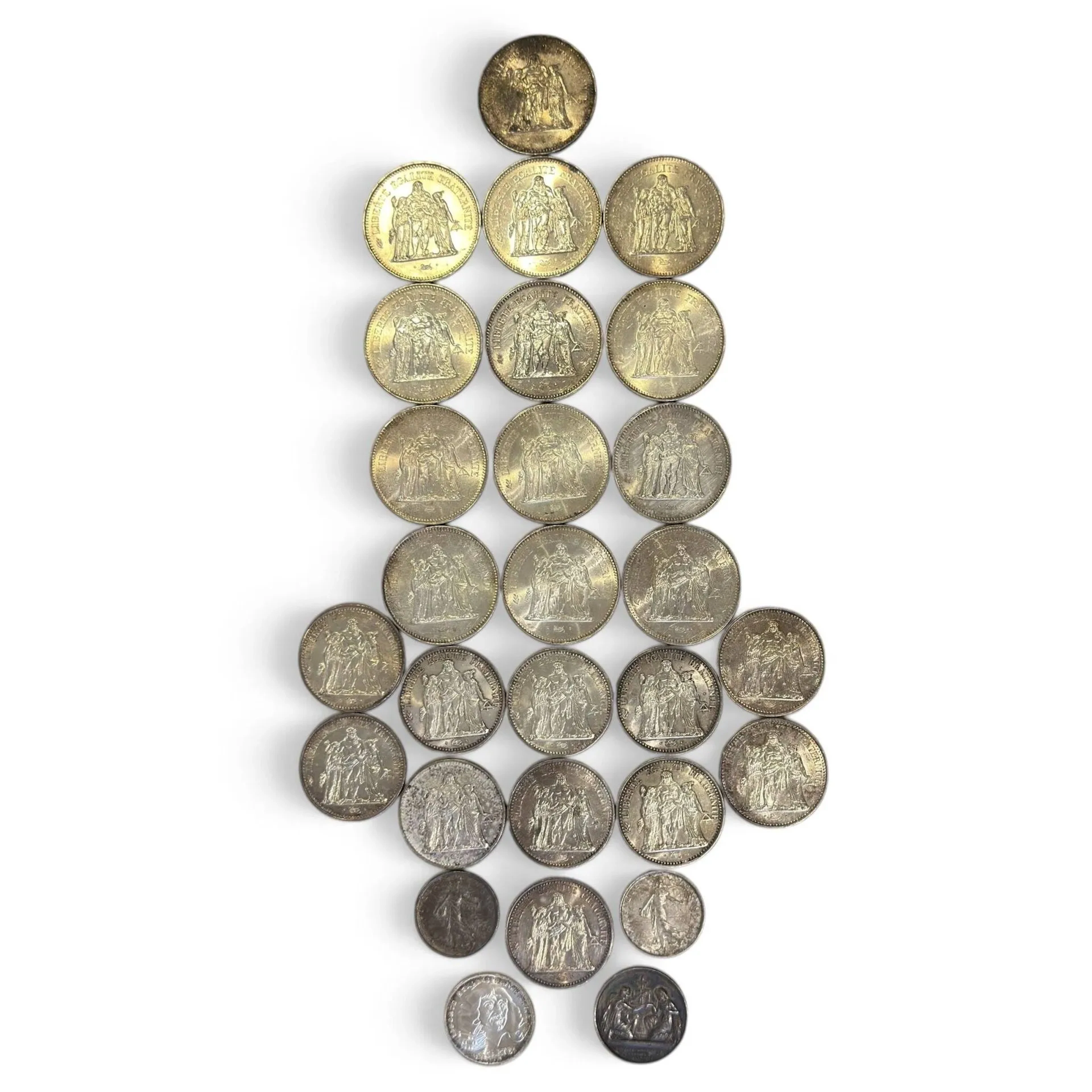 Set of silver coins (900, 835, and 800‰) consisting of: - Lot 31