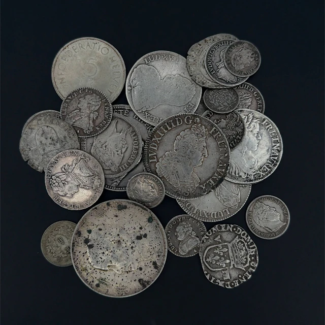 Lot of 23 French silver coins from Charles VI to Napoleon II - Lot 33