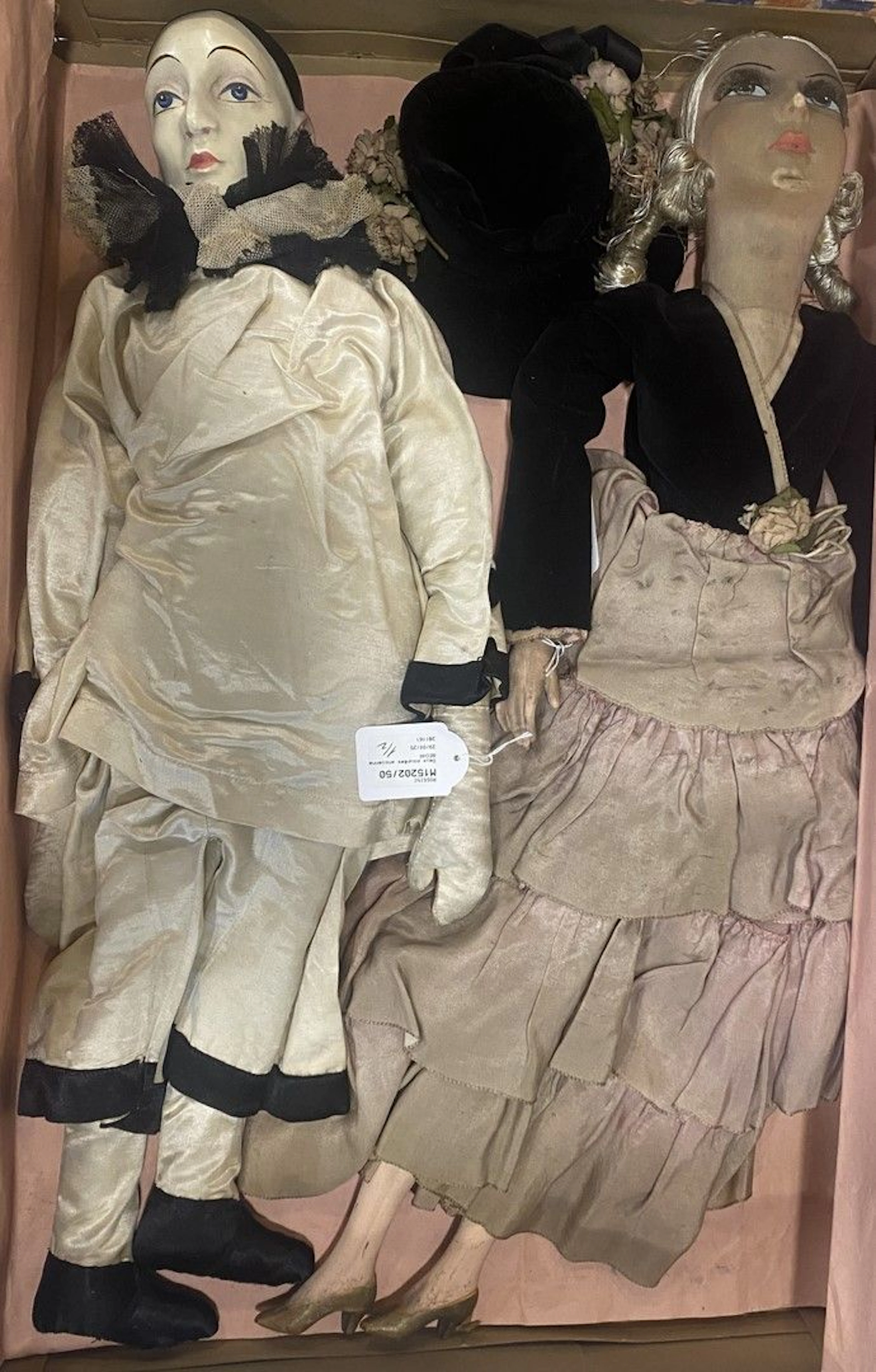 Two antique dolls, featuring Pierrot and a Spanish girl. - Lot 262
