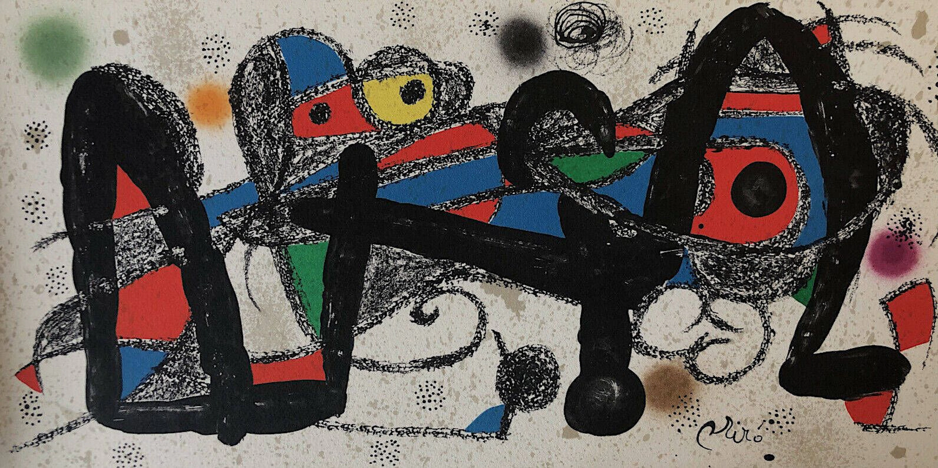 MIRO Joan Original lithograph 1974, signature in the plate l - Lot 121