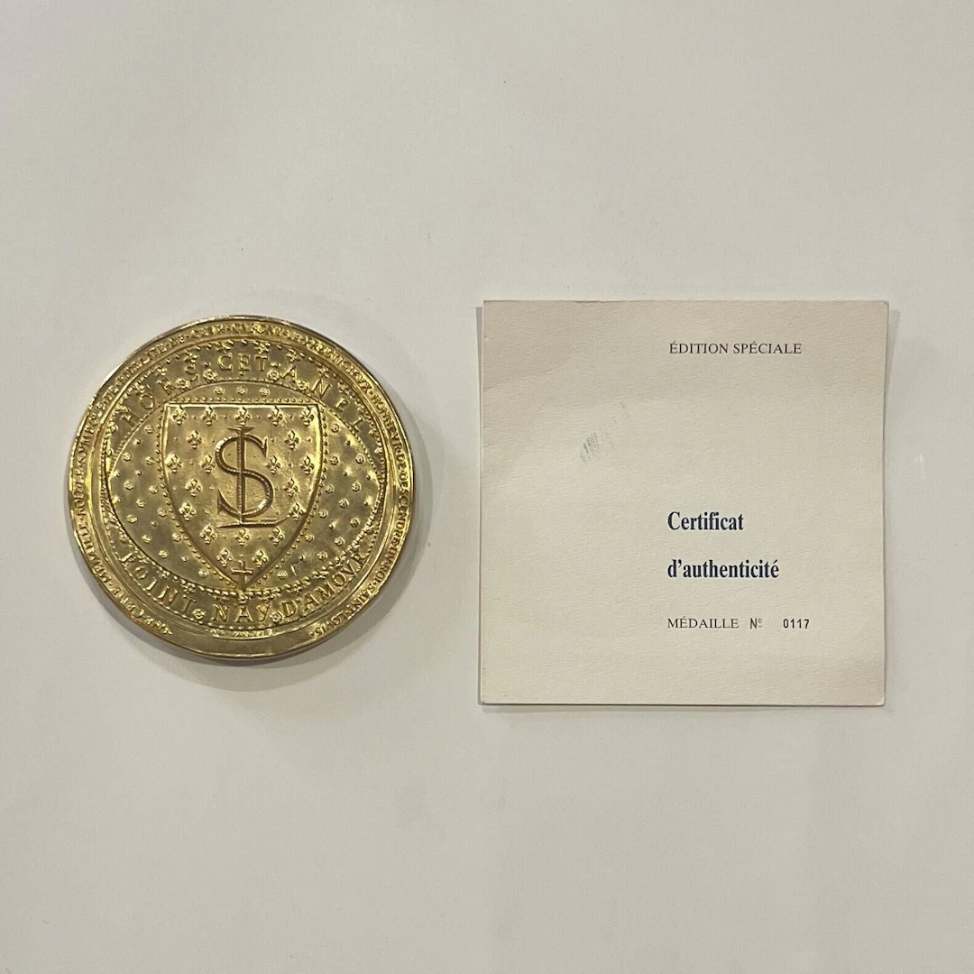 Gilded bronze medal in honor of Saint Louis, engraved by Alb - Lot 85