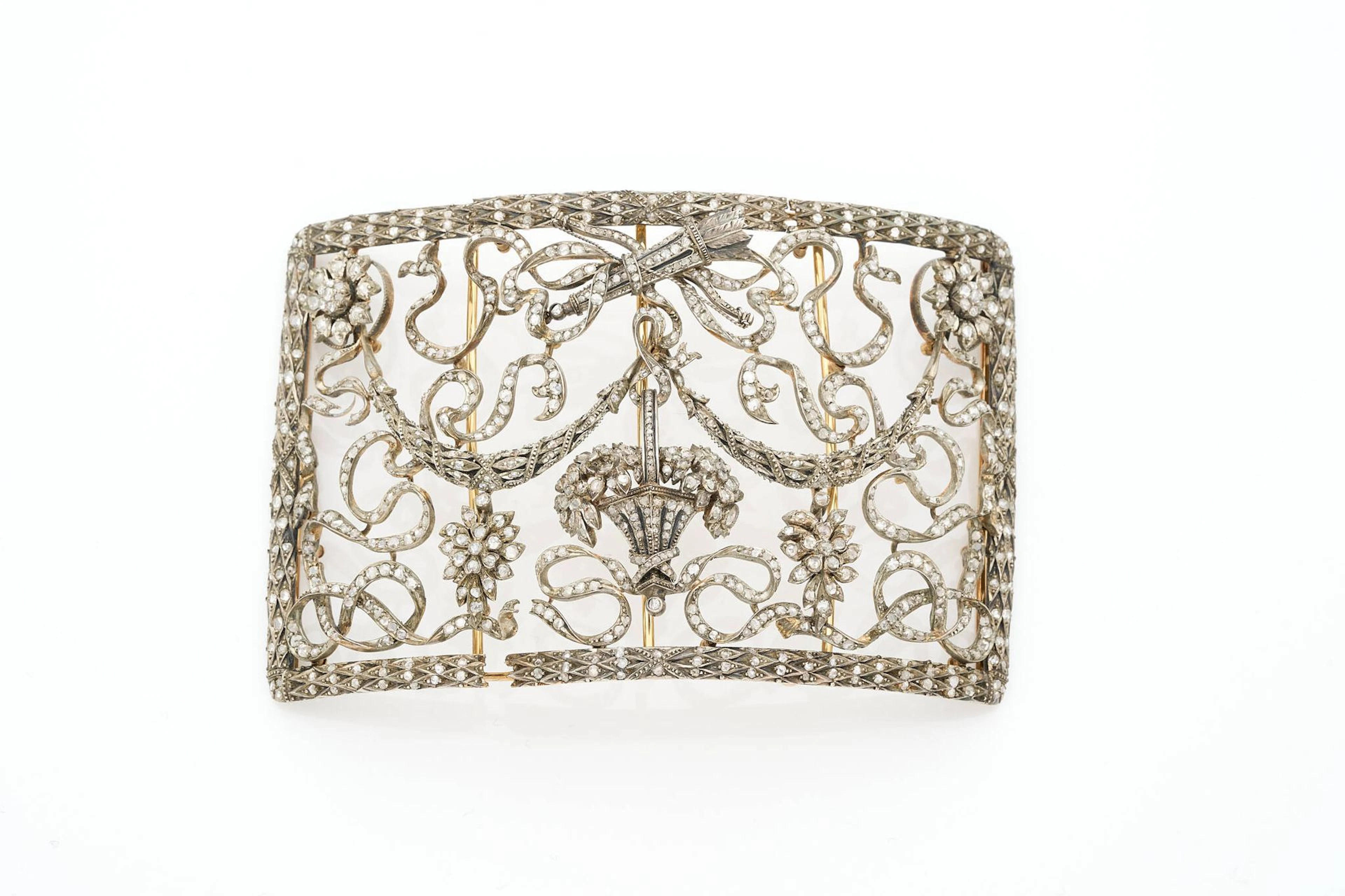 Convertible dog collar tag in 800e silver with 18k rose gold - Lot 119