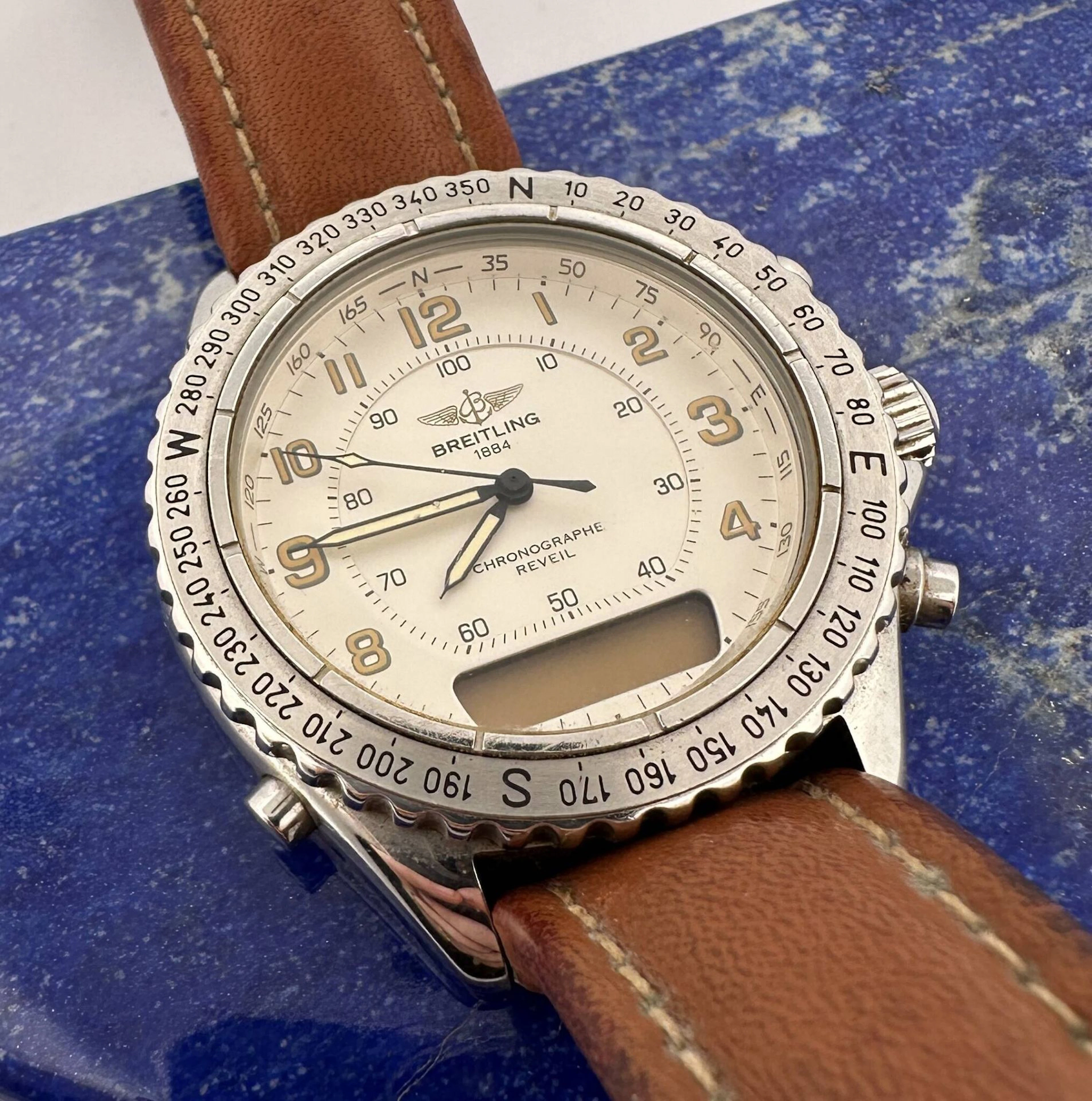 BREITLING CHRONOGRAPH ALARM WATCH - Lot 100