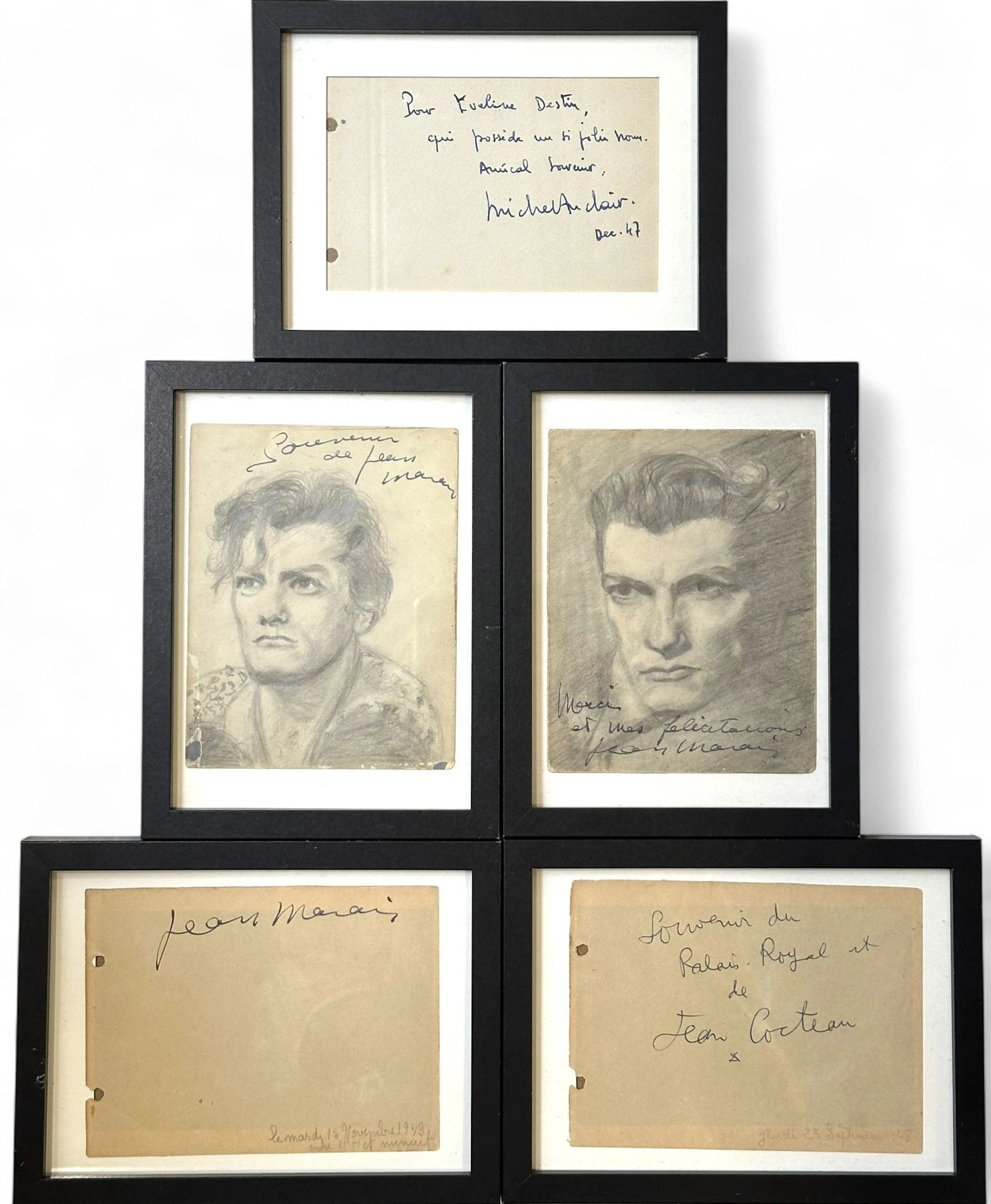 Jean COCTEAU (1889-1963) and Jean MARAIS (1913-1998). 5 note - Lot 19