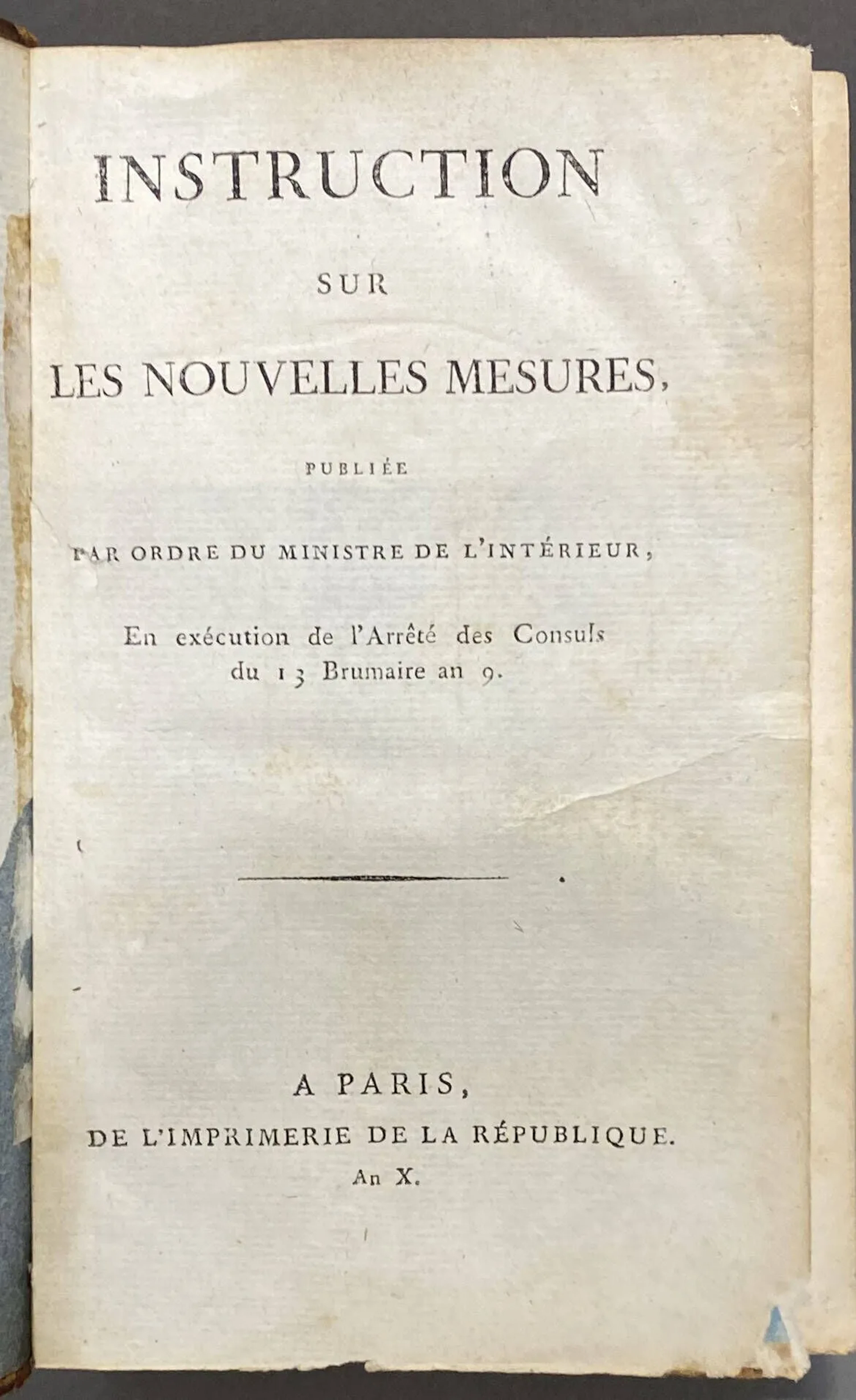 WEIGHTS AND MEASURES. - Set of 3 works in one volume, in-8, - Lot 481