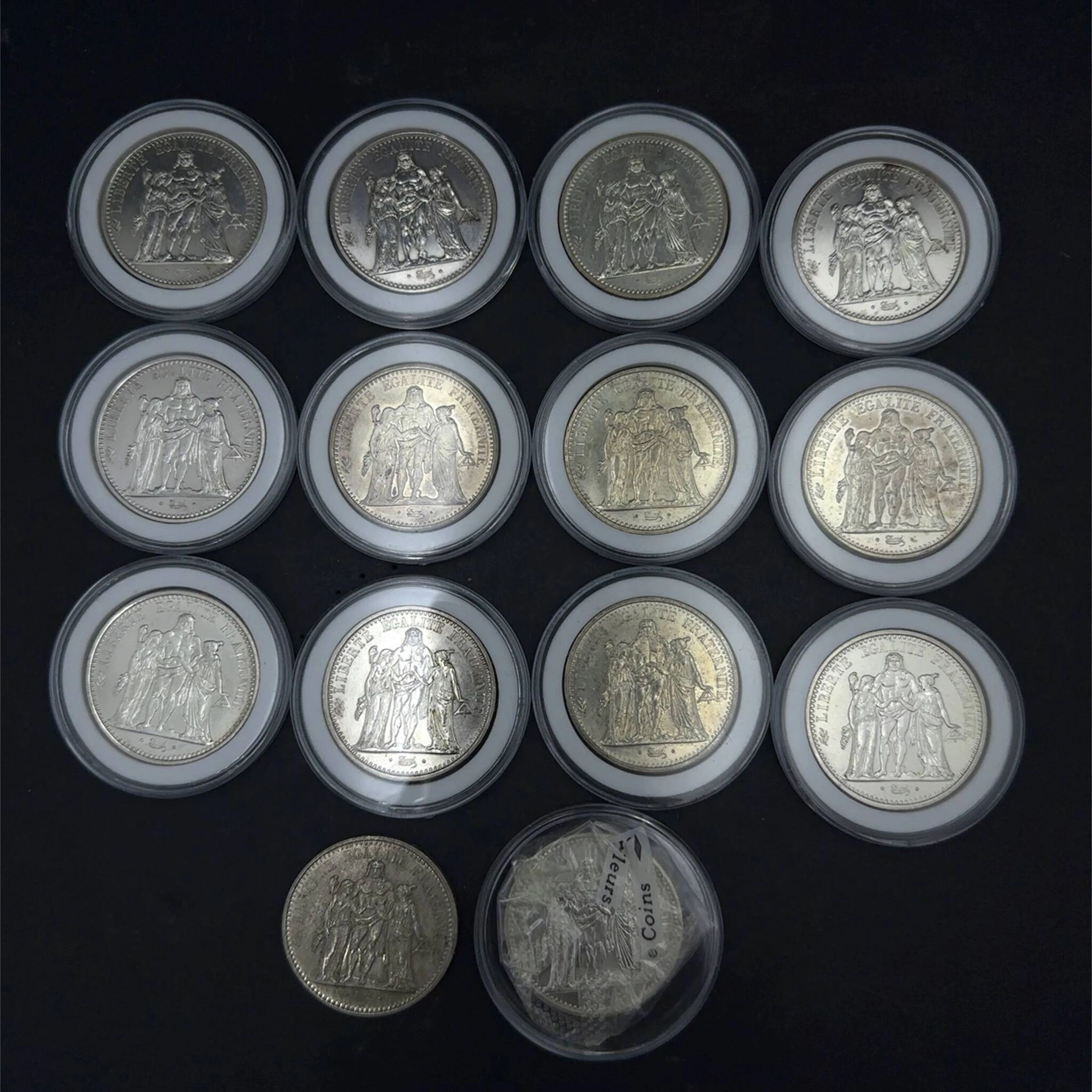 Set of 14 silver coins, 10-franc Hercules - Lot 154