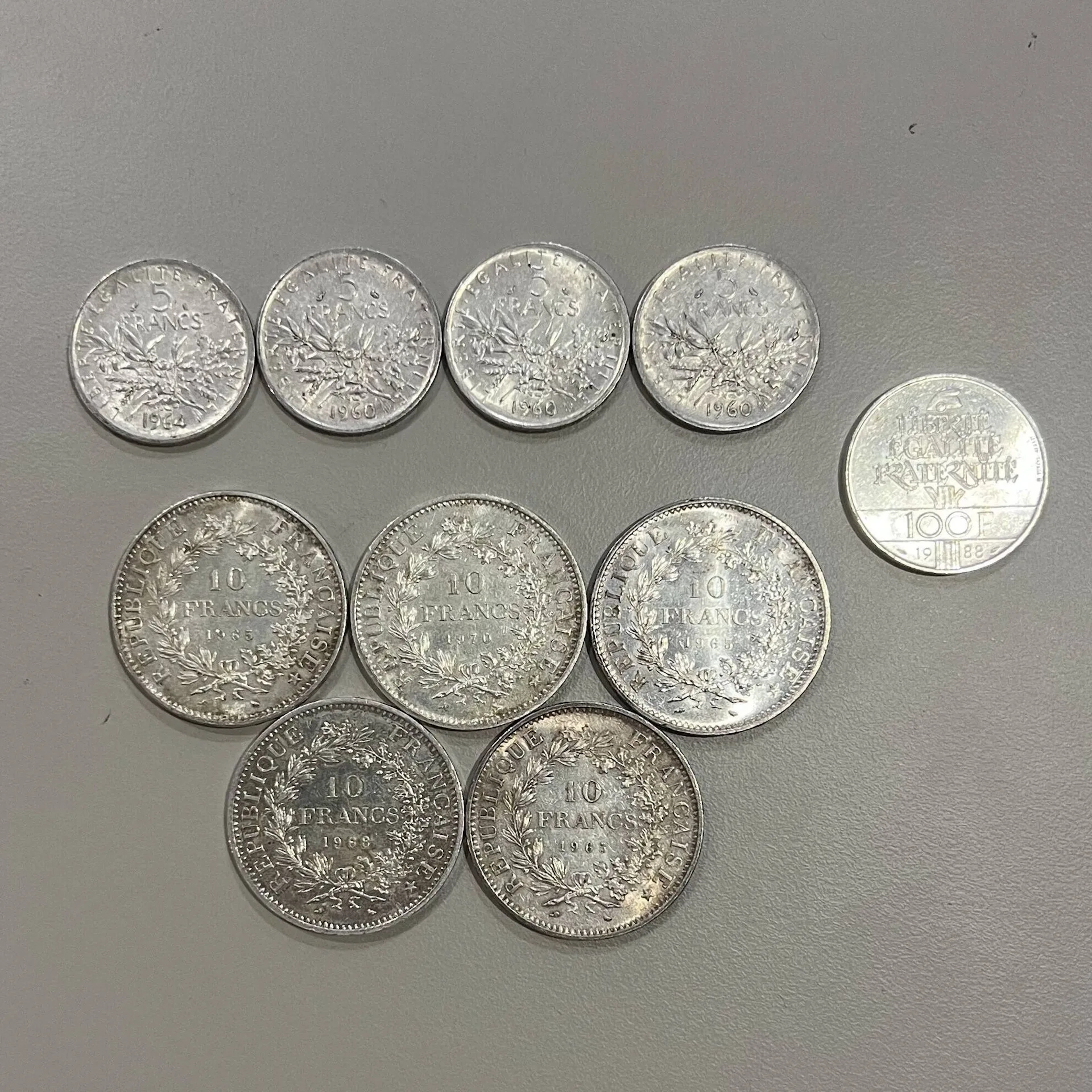 Set of silver coins (835 and 900) consisting of: - Lot 46